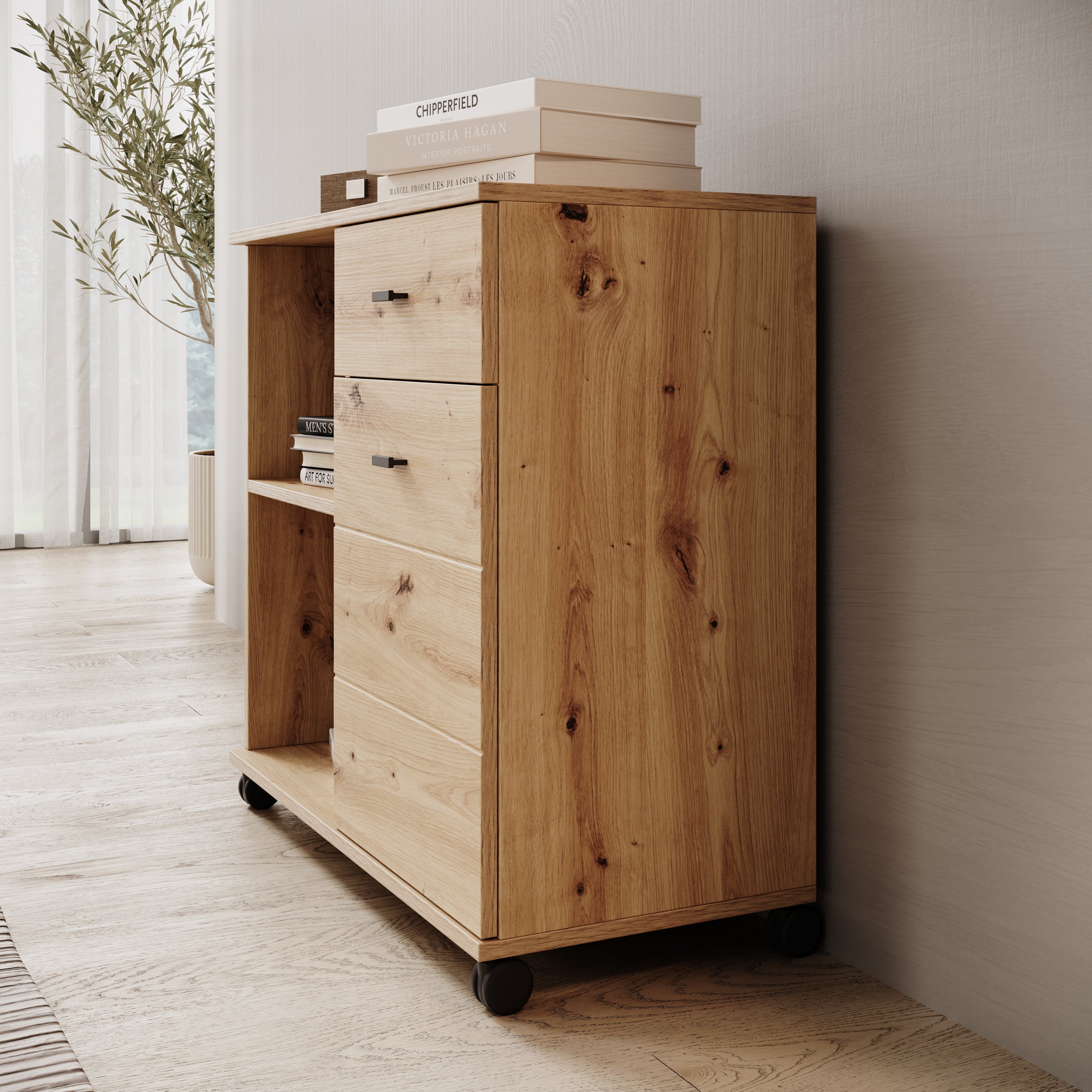Celeste - Dressoir - Eikenpatroon - 77x35x73 cm