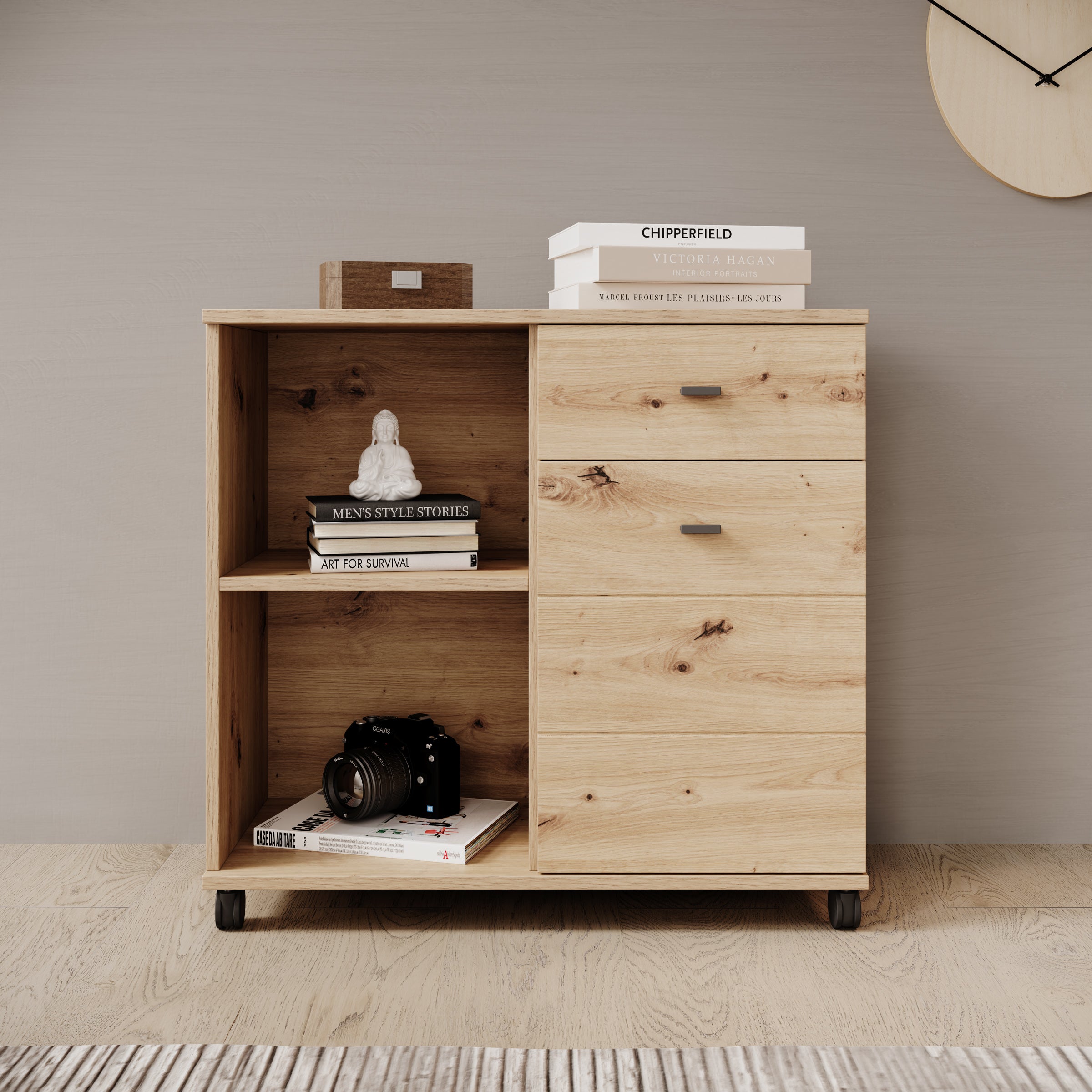 Celeste - Dressoir - Eikenpatroon - 77x35x73 cm