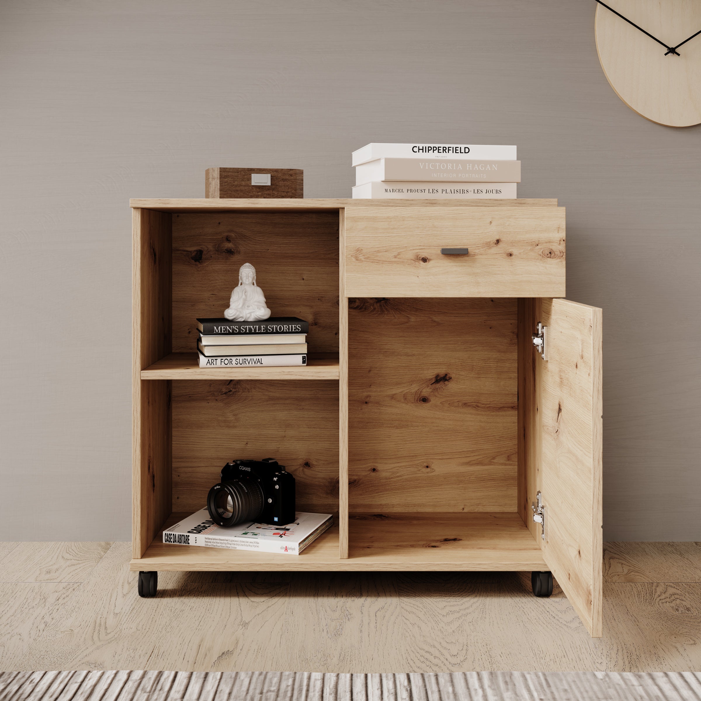 Celeste - Dressoir - Eikenpatroon - 77x35x73 cm