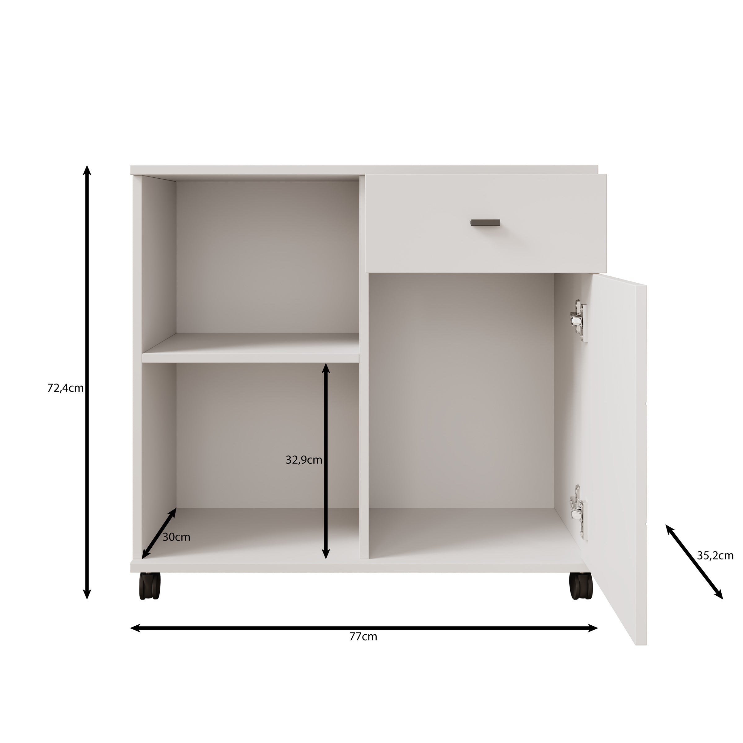 Celeste - Dressoir - Wit - 77x35x73 cm