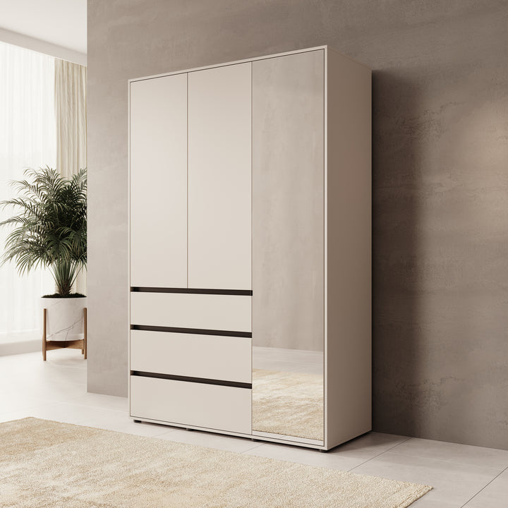 Cirelle 2 - Kledingkast 3-deurs - Beige - 138x55x211 cm