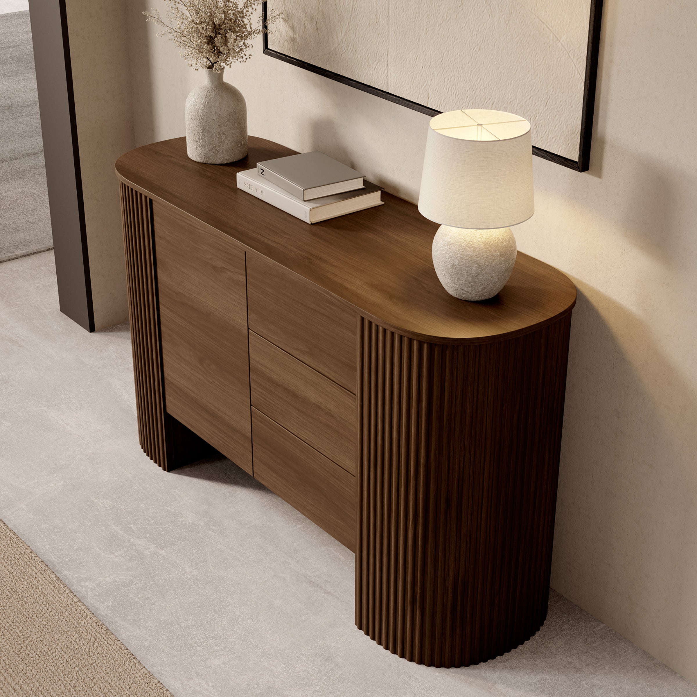 Cirello - Dressoir - Walnootpatroon - 139x45x80 cm