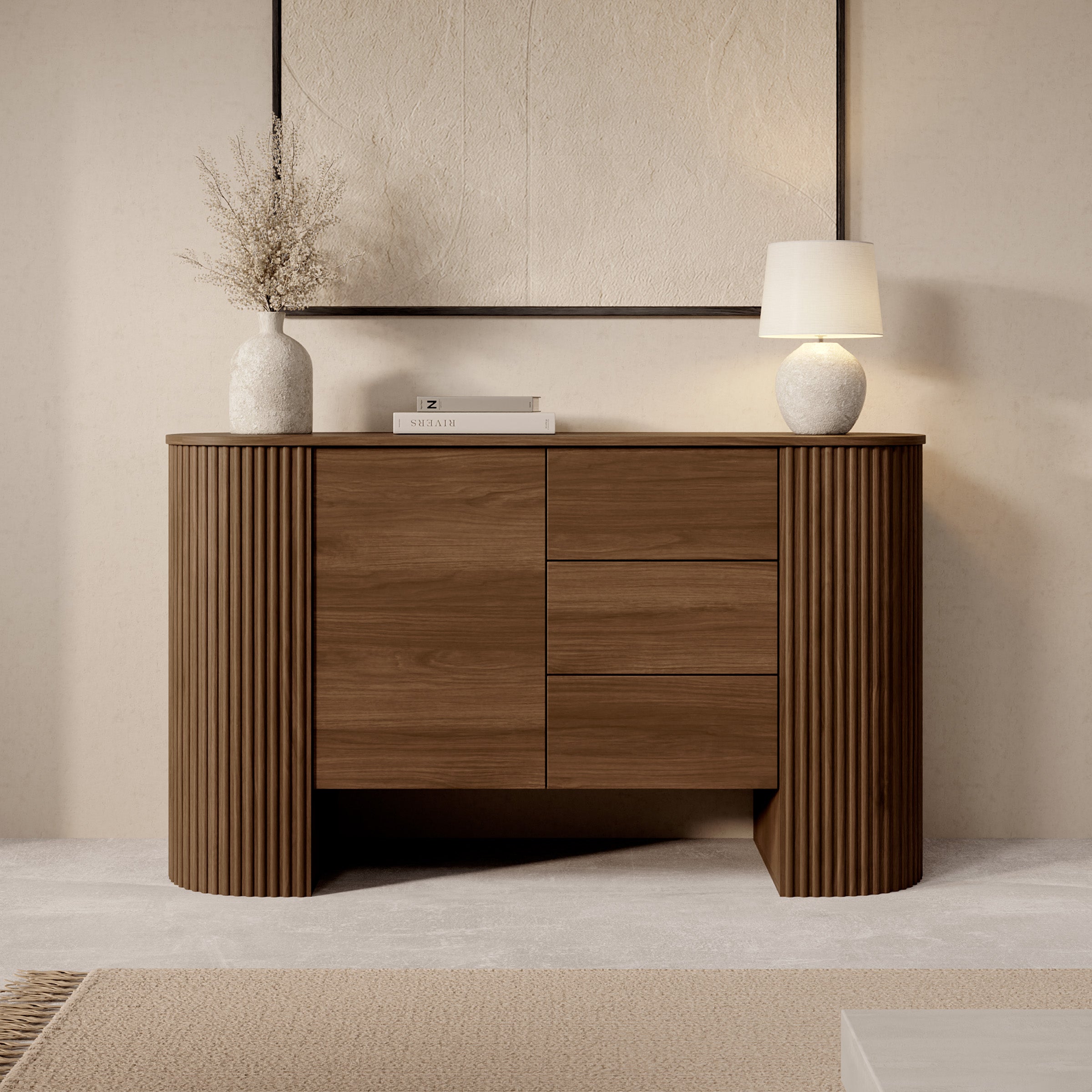 Cirello - Dressoir - Walnootpatroon - 139x45x80 cm