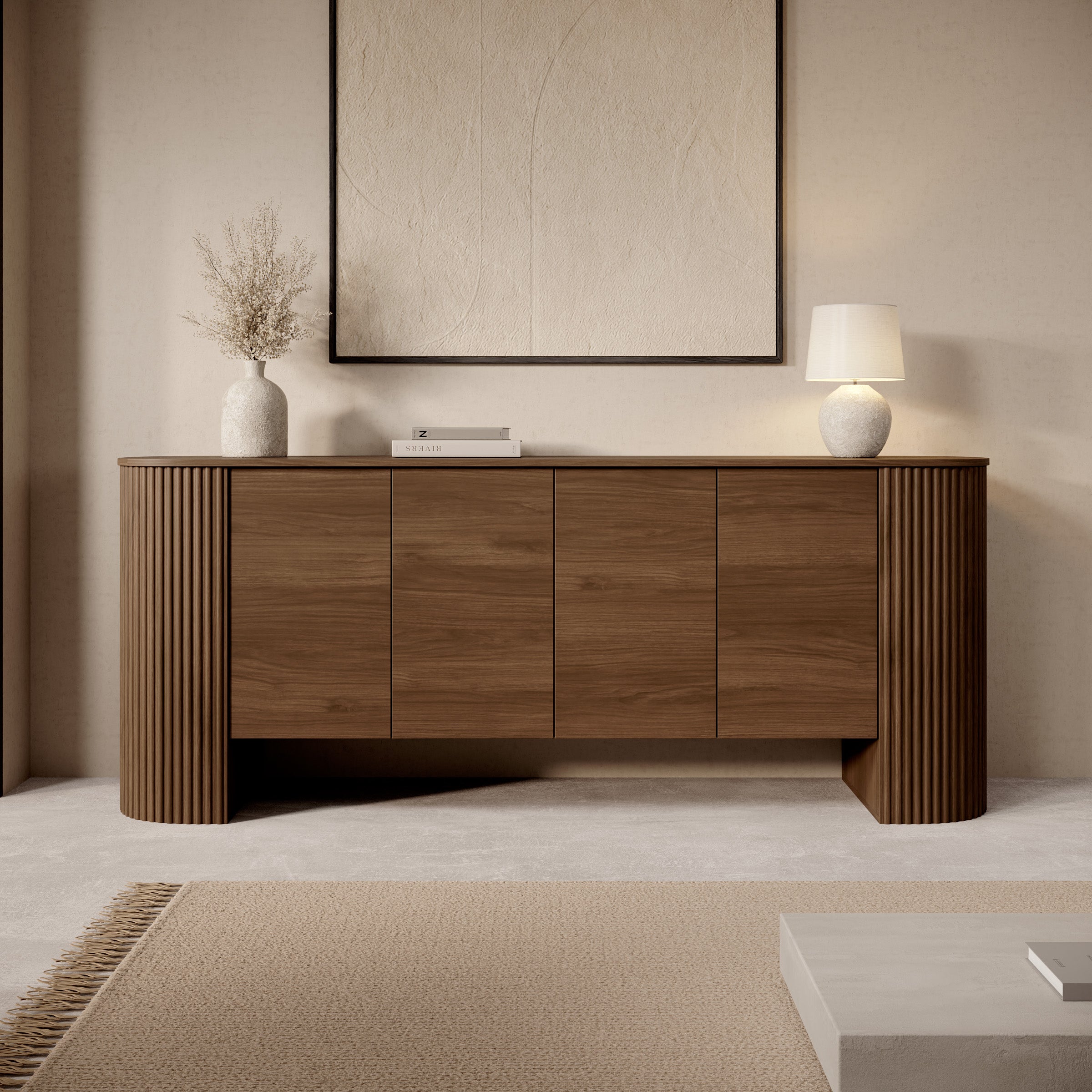 Cirello - Dressoir - Walnootpatroon - 200x45x80 cm
