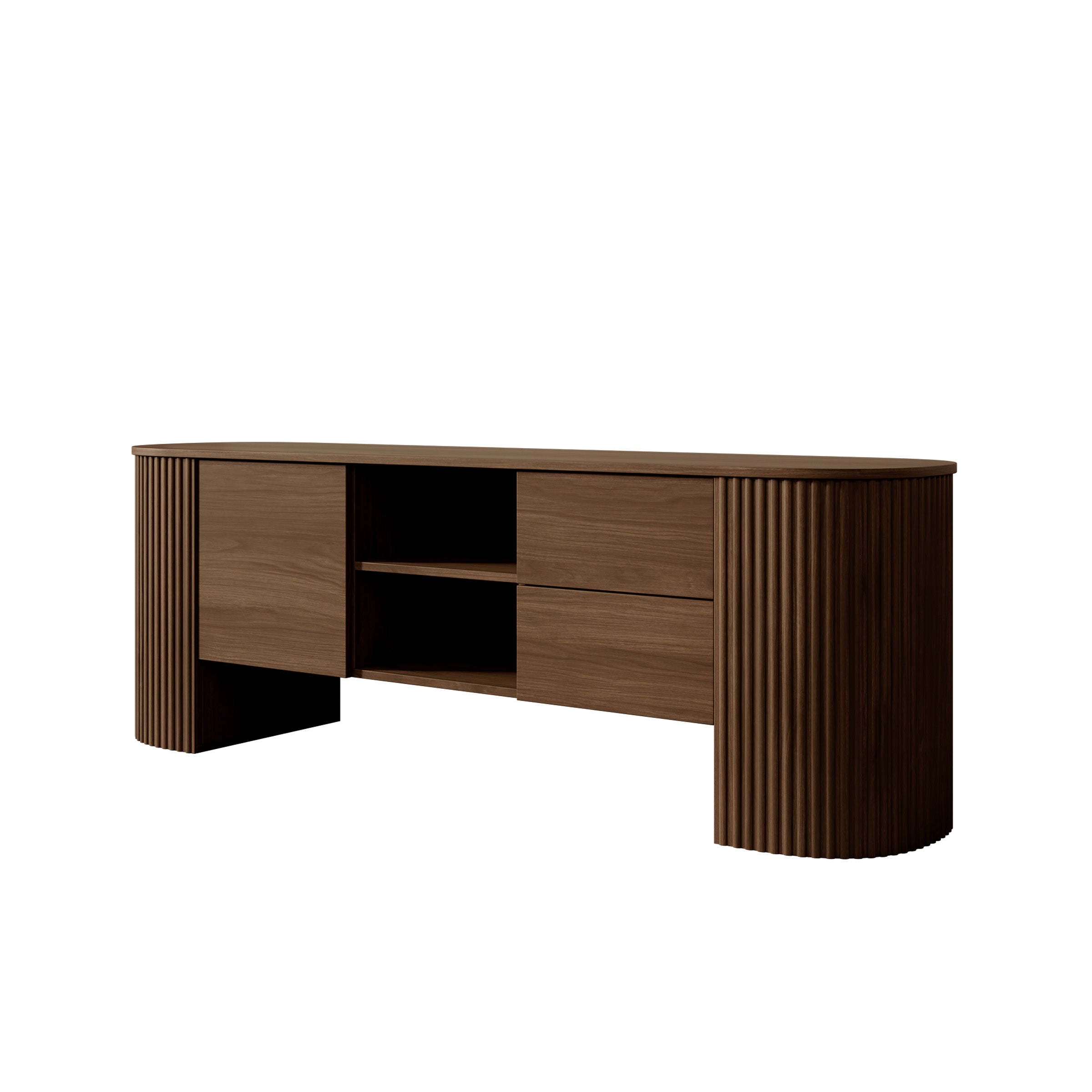 Cirello - TV-Meubel - Walnootpatroon - 180x45x60 cm