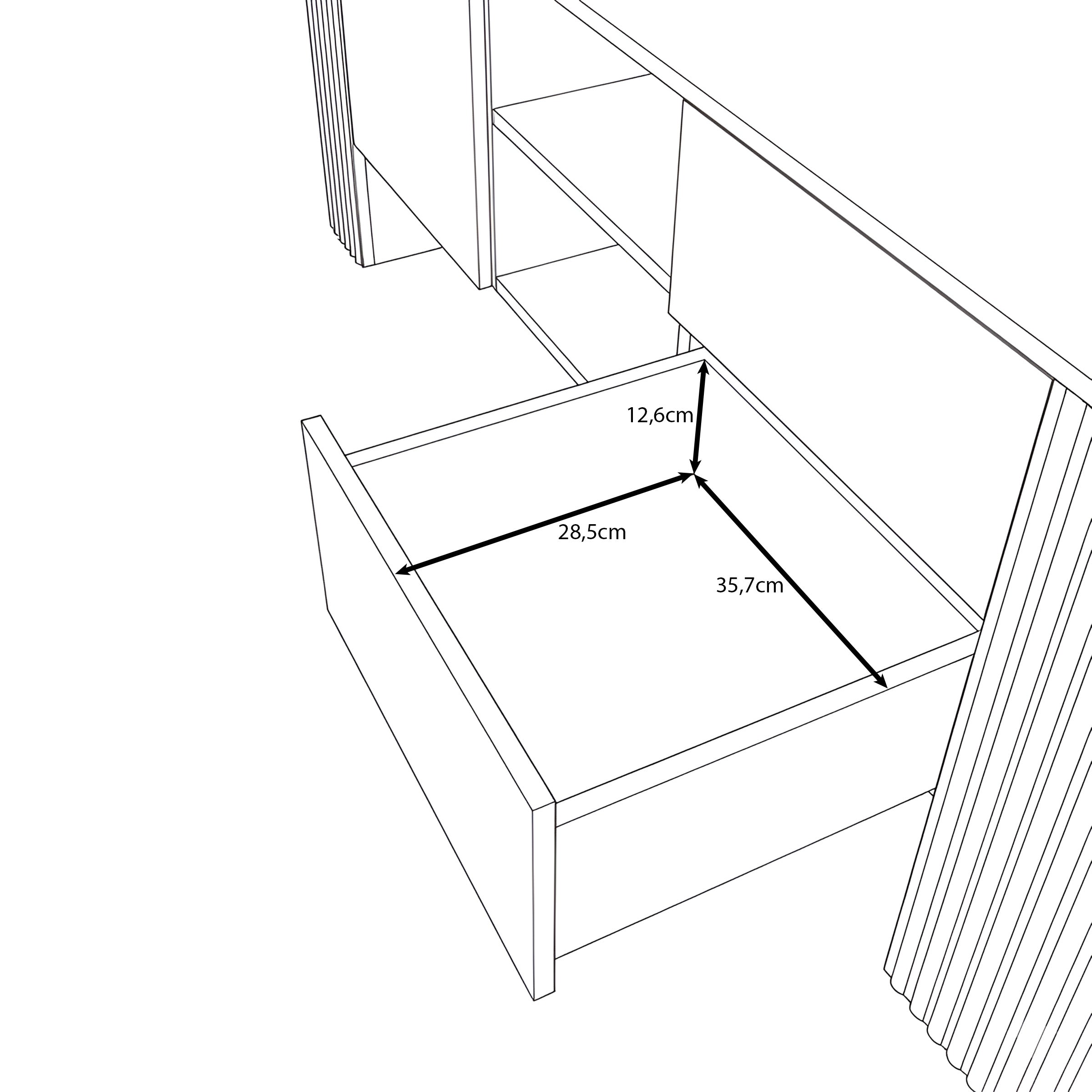 Cirello - TV-Meubel - Walnootpatroon - 180x45x60 cm