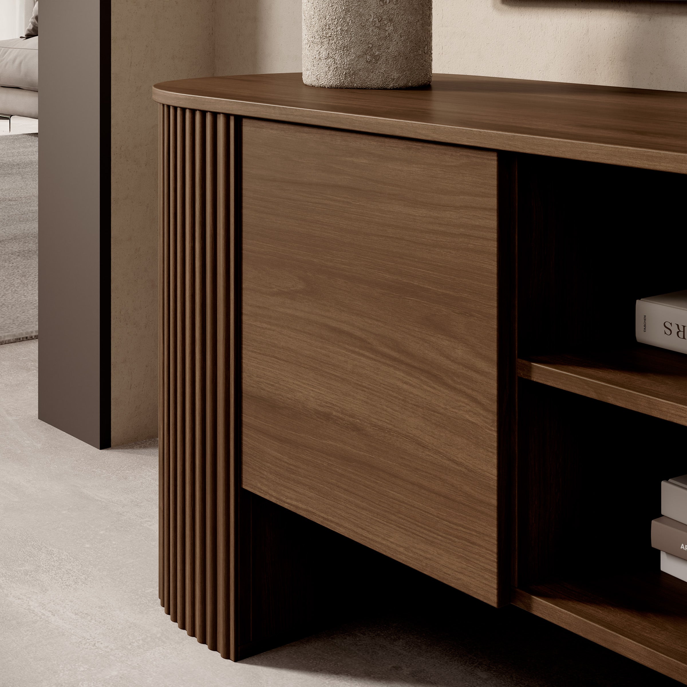 Cirello - TV-Meubel - Walnootpatroon - 180x45x60 cm