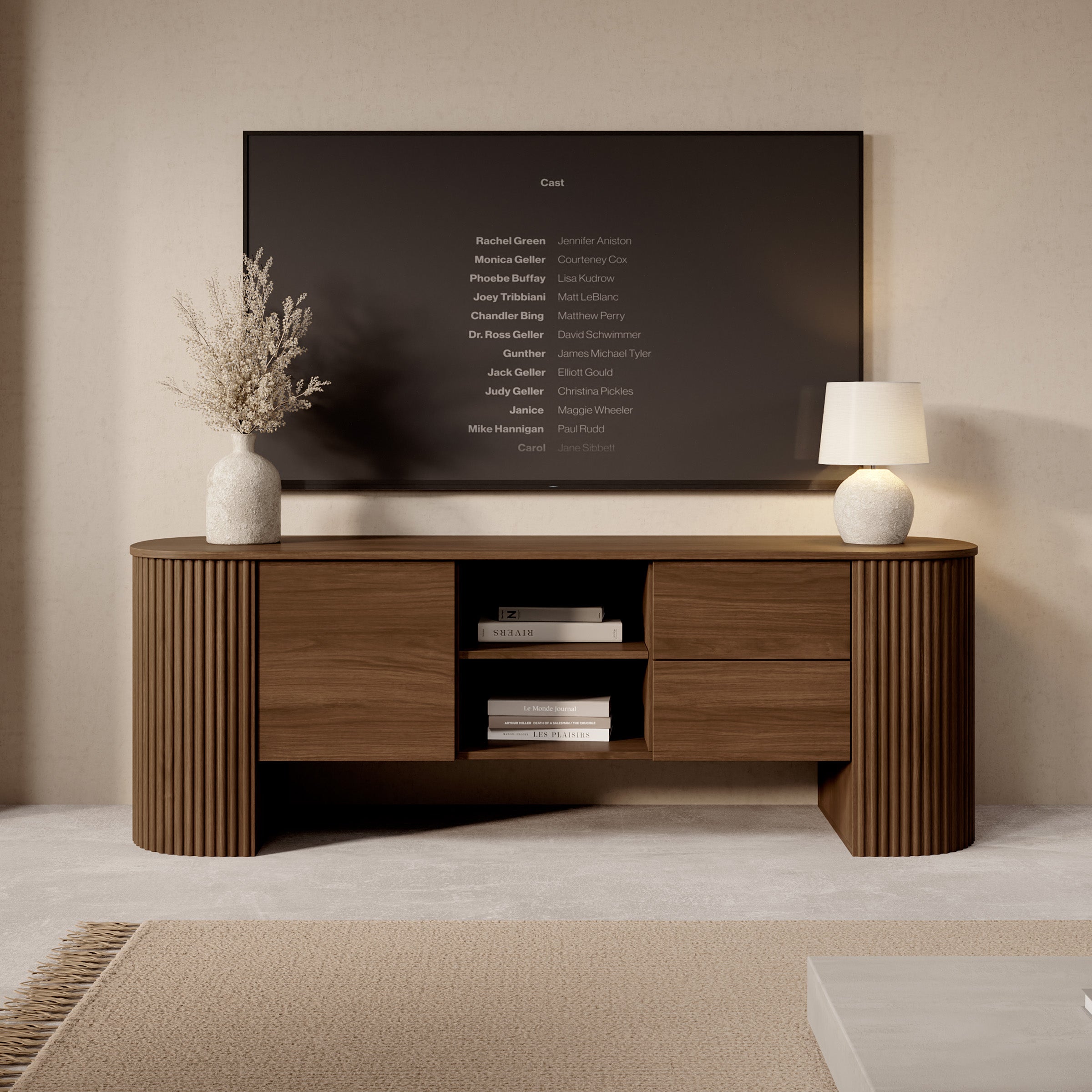 Cirello - TV-Meubel - Walnootpatroon - 180x45x60 cm