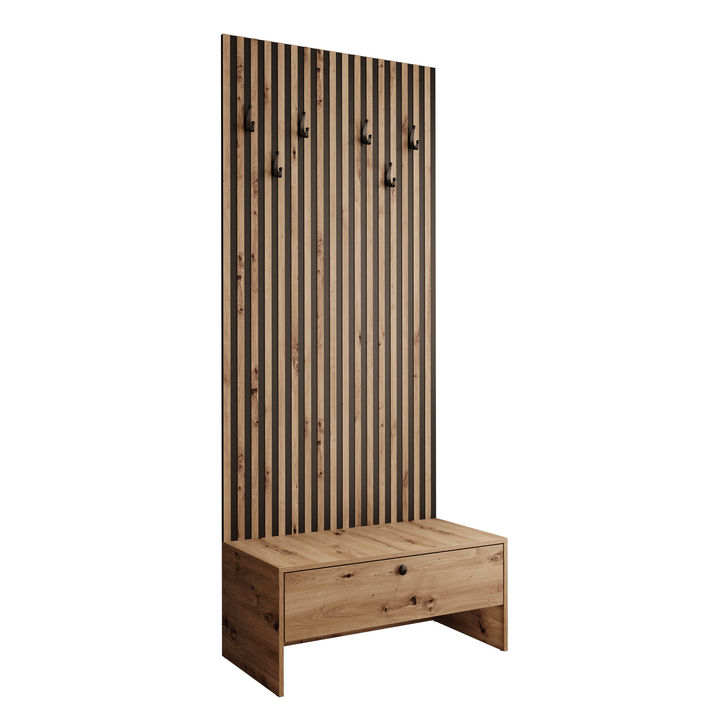 Coco - Schoenenkast - Eikenpatroon - 85x44x206 cm