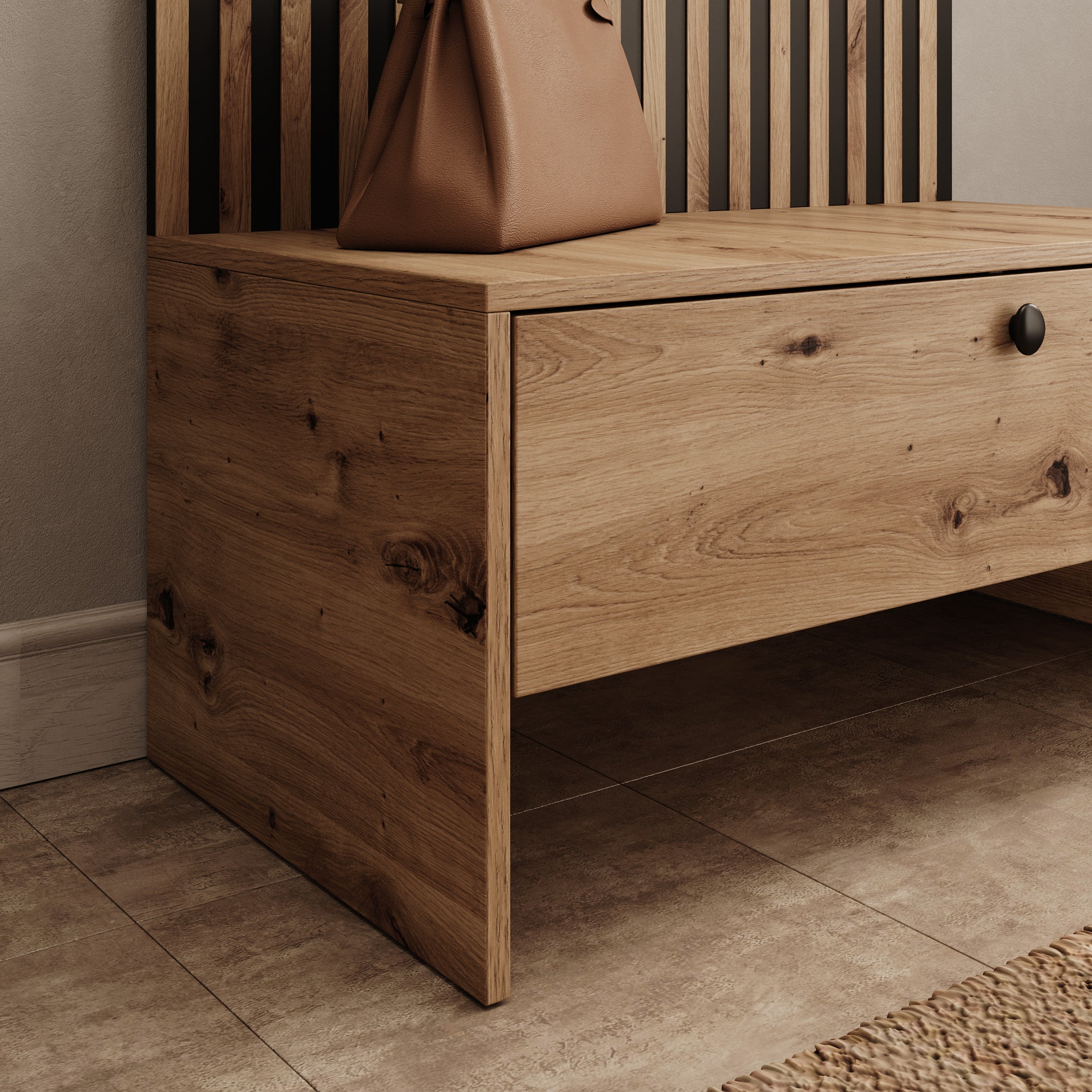 Coco - Schoenenkast - Eikenpatroon - 85x44x206 cm