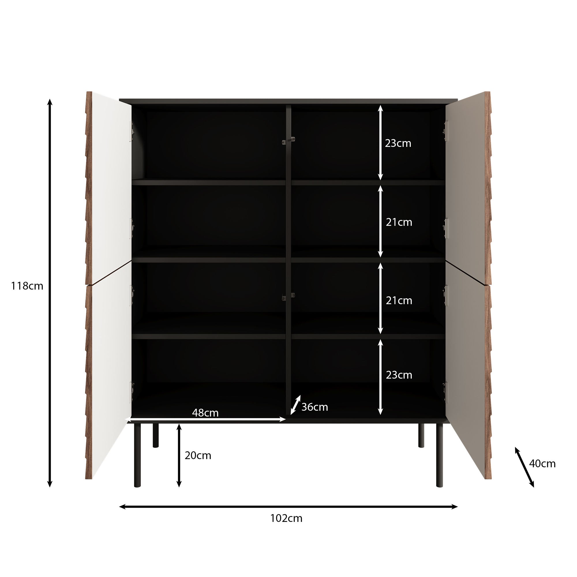 Cordoba - Dressoir - Eiken - 102x40x118 cm