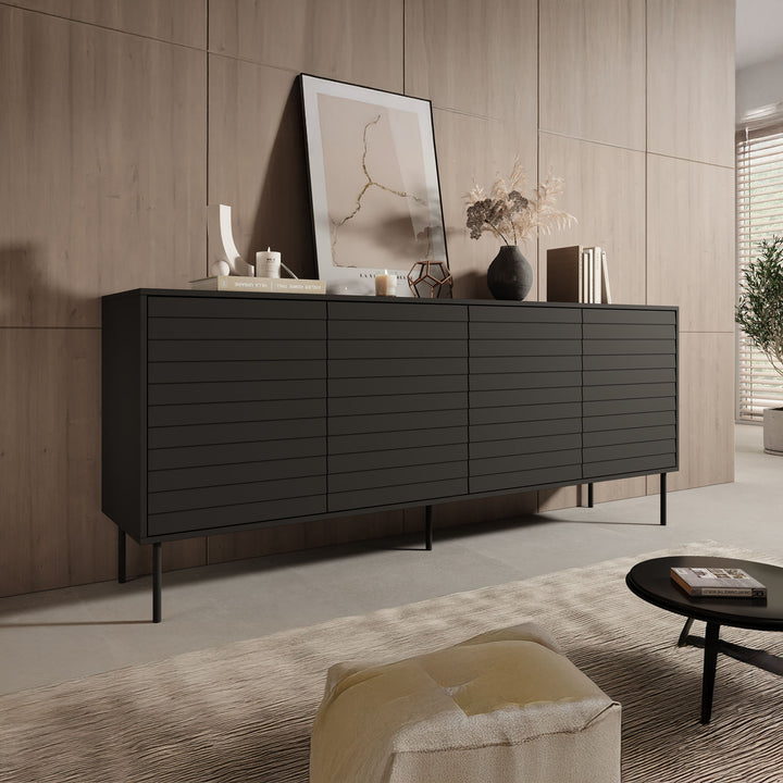 Cordoba - Dressoir - Zwart - 200x40x81 cm