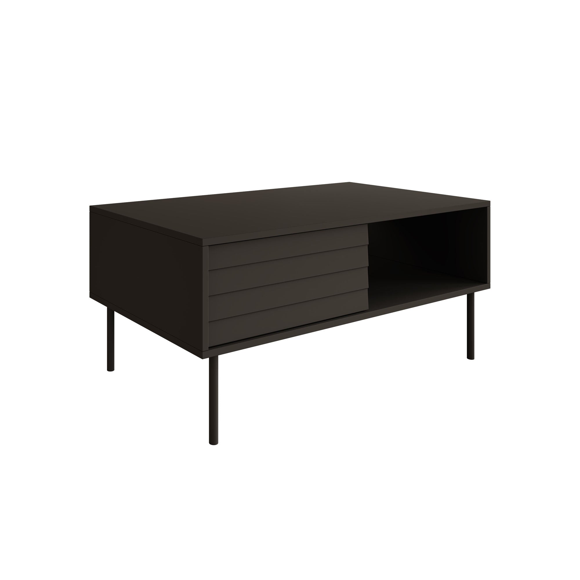 Cordoba - Salontafel met opbergruimte - Zwart - 100x55x45 cm
