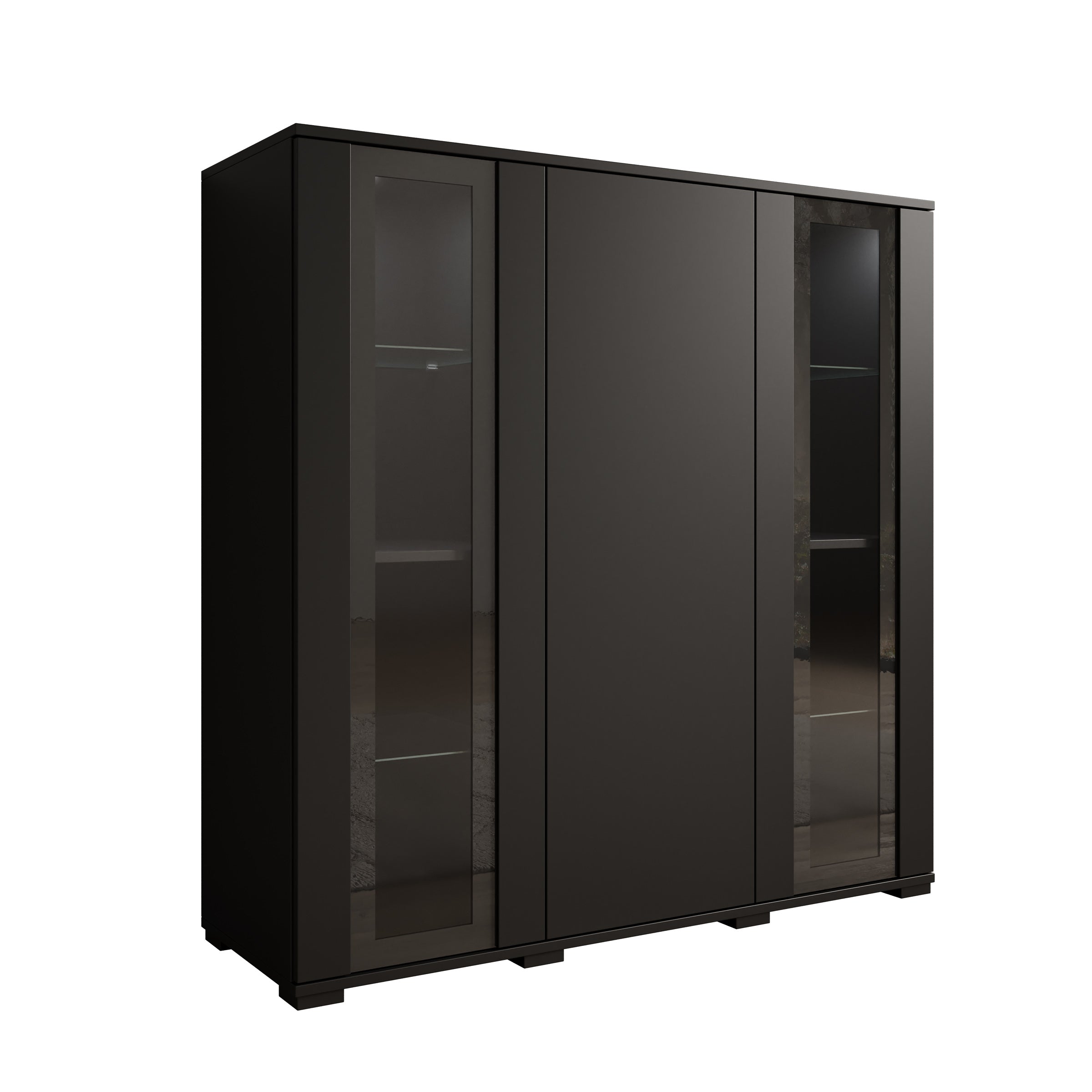 Cres - Dressoir - Zwart - 120x40x122 cm