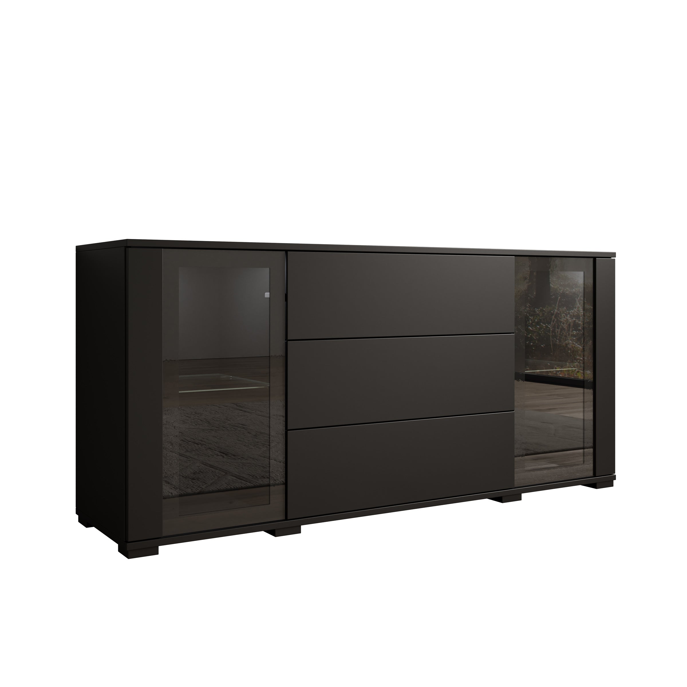 Cres - Dressoir - Zwart - 150x40x70 cm