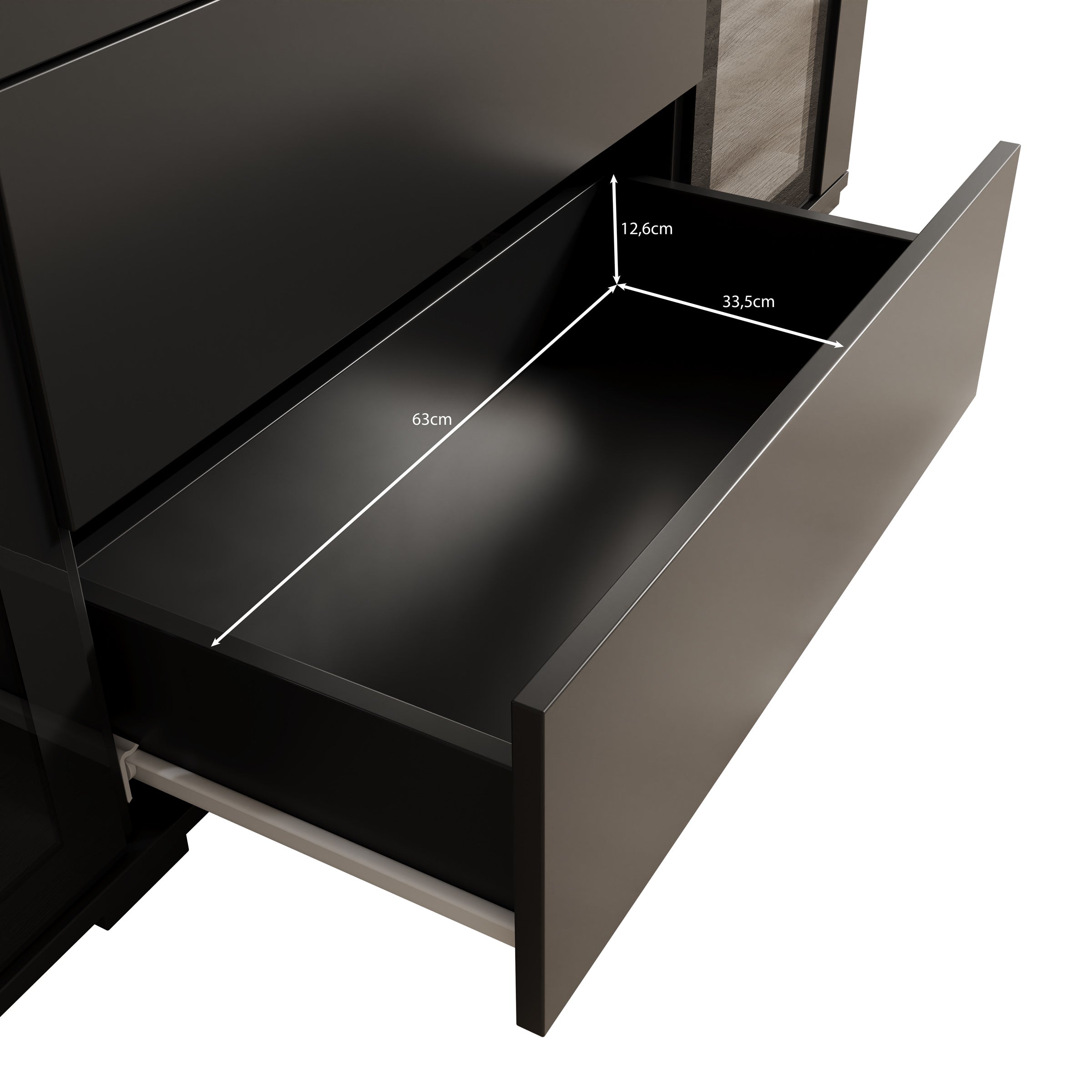 Cres - Dressoir - Zwart - 150x40x70 cm