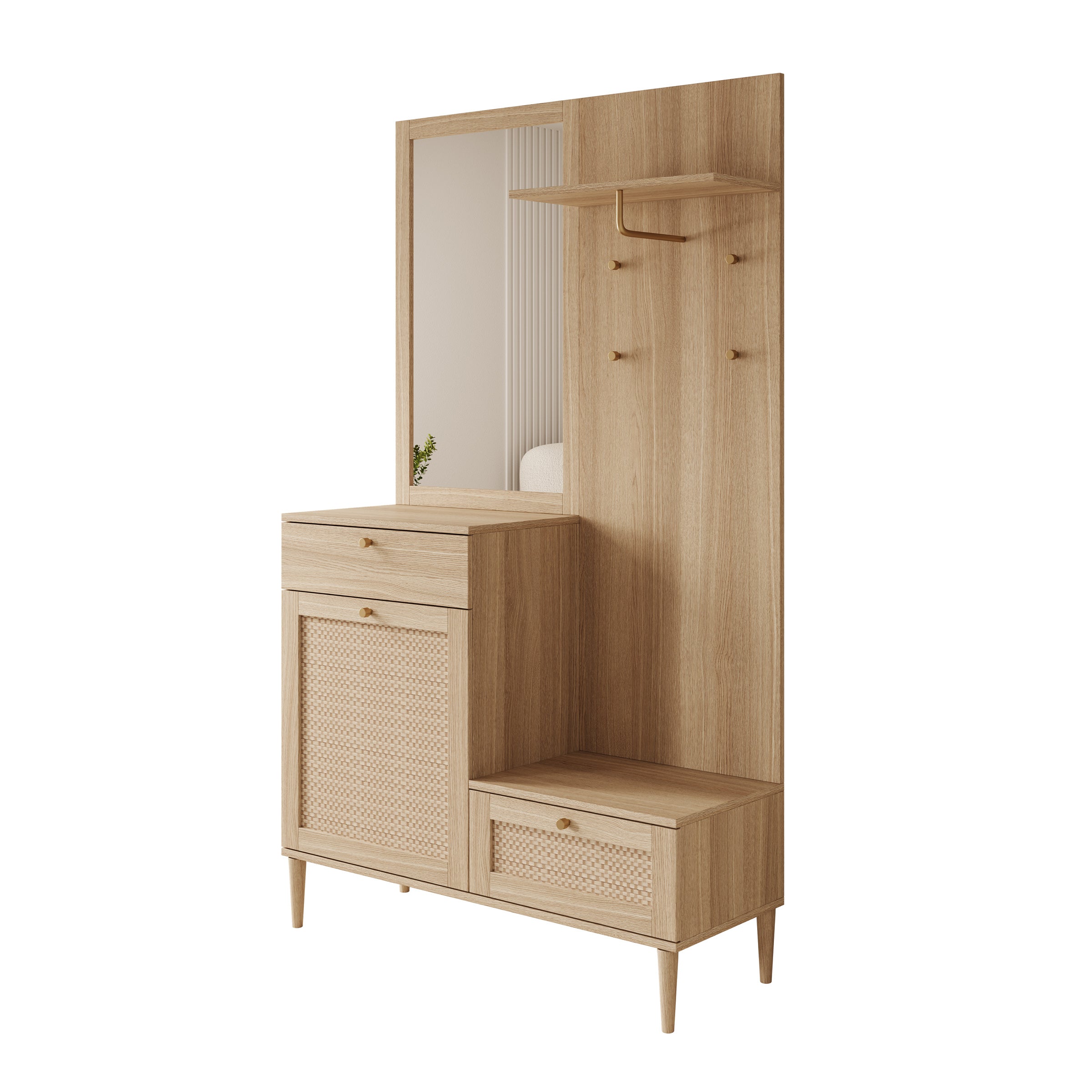 Crimson - Kapstok - Eikenpatroon - 115x41x198 cm