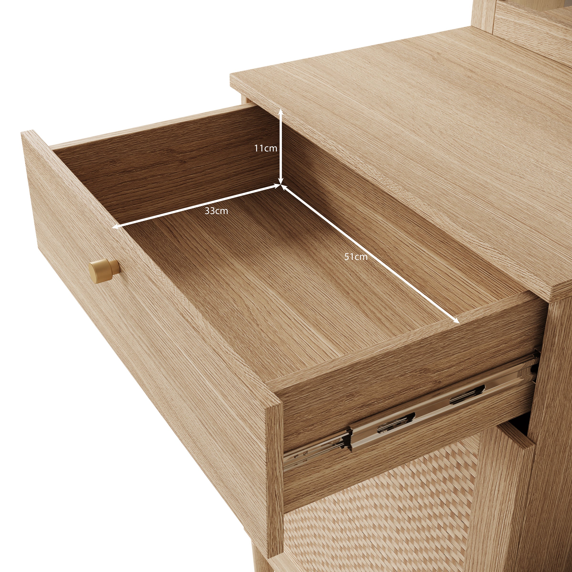 Crimson - Kapstok - Eikenpatroon - 115x41x198 cm