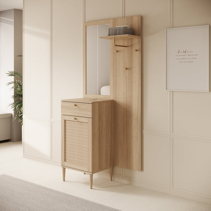 Crimson - Kapstok - Eikenpatroon - 90x41x198 cm