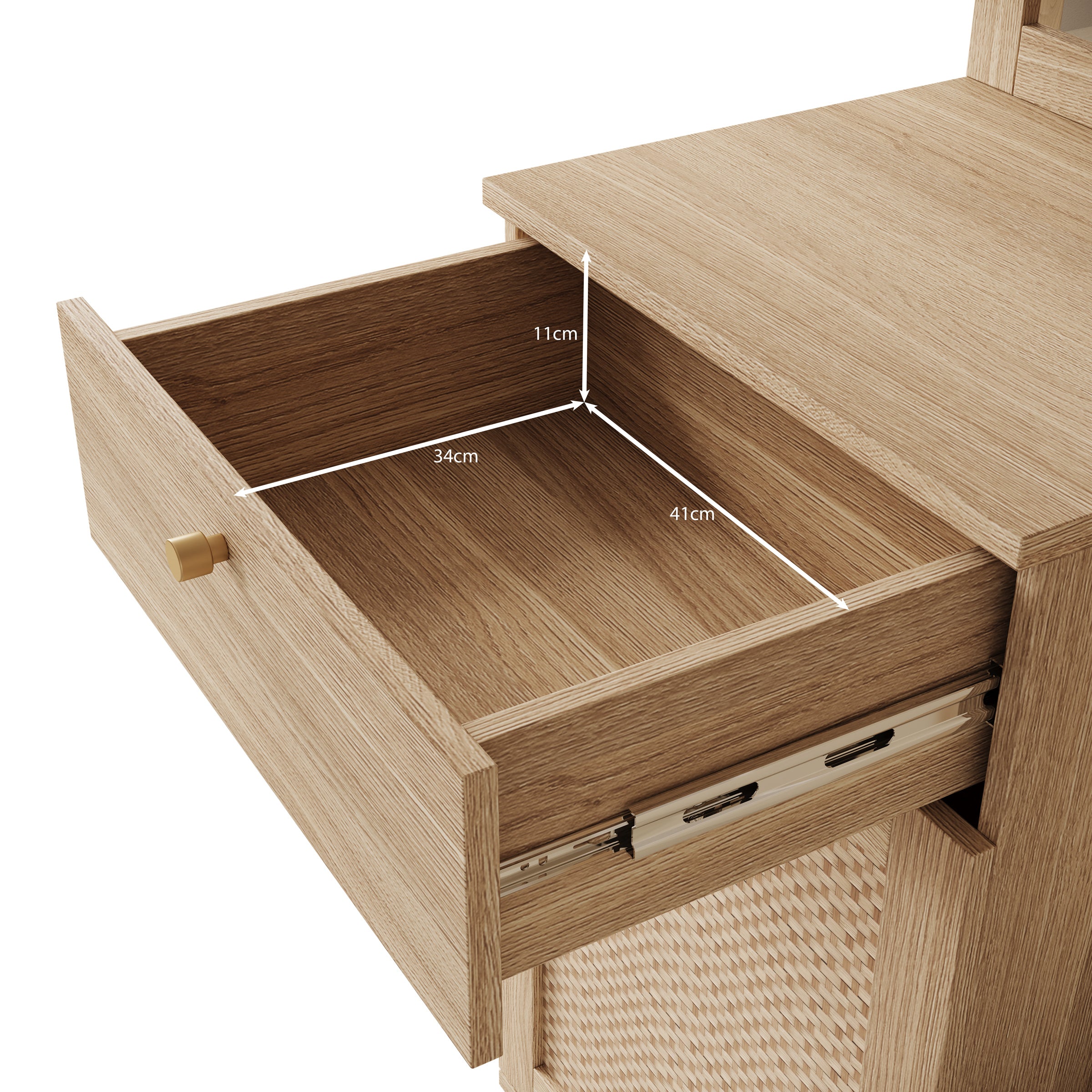 Crimson - Kapstok - Eikenpatroon - 90x41x198 cm