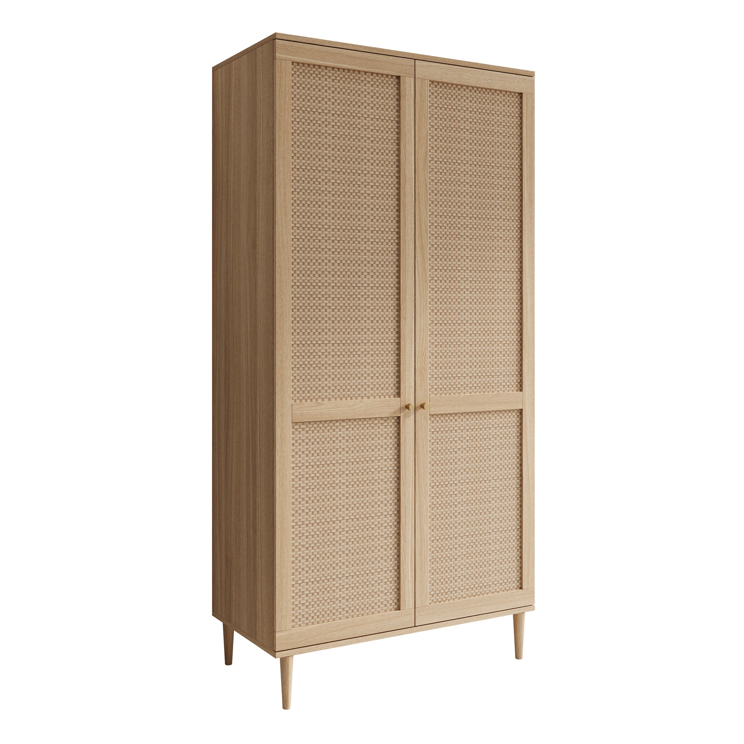 Crimson - Kledingkast 2-deurs - Eiken - 110x52x208 cm