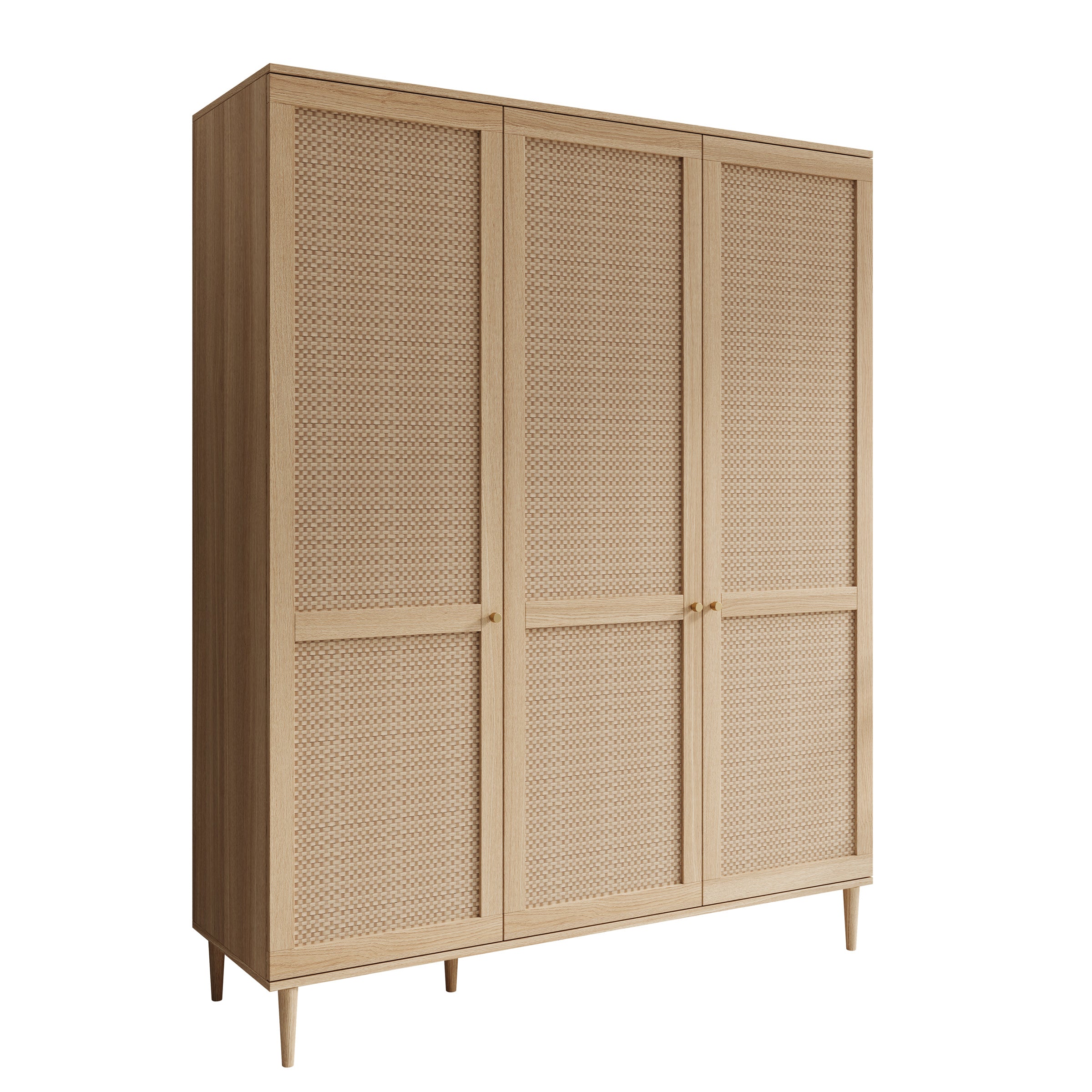 Crimson - Kledingkast met 3 deuren - Eiken - 165x52x208 cm