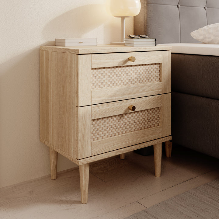 Crimson - Nachtkastje - Eiken - 50x35x61 cm