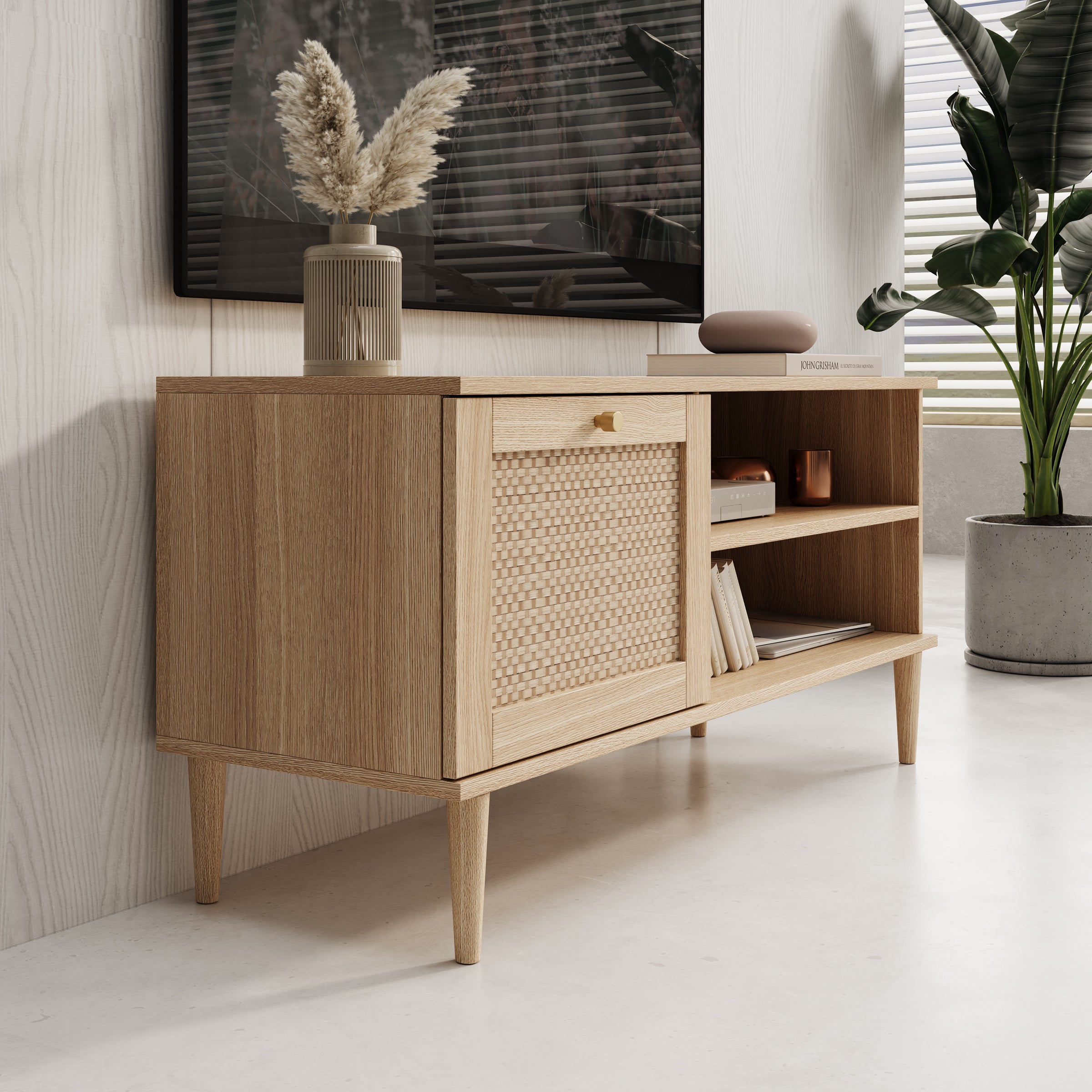 Crimson - TV-Meubel - Eiken - 120x41x58 cm