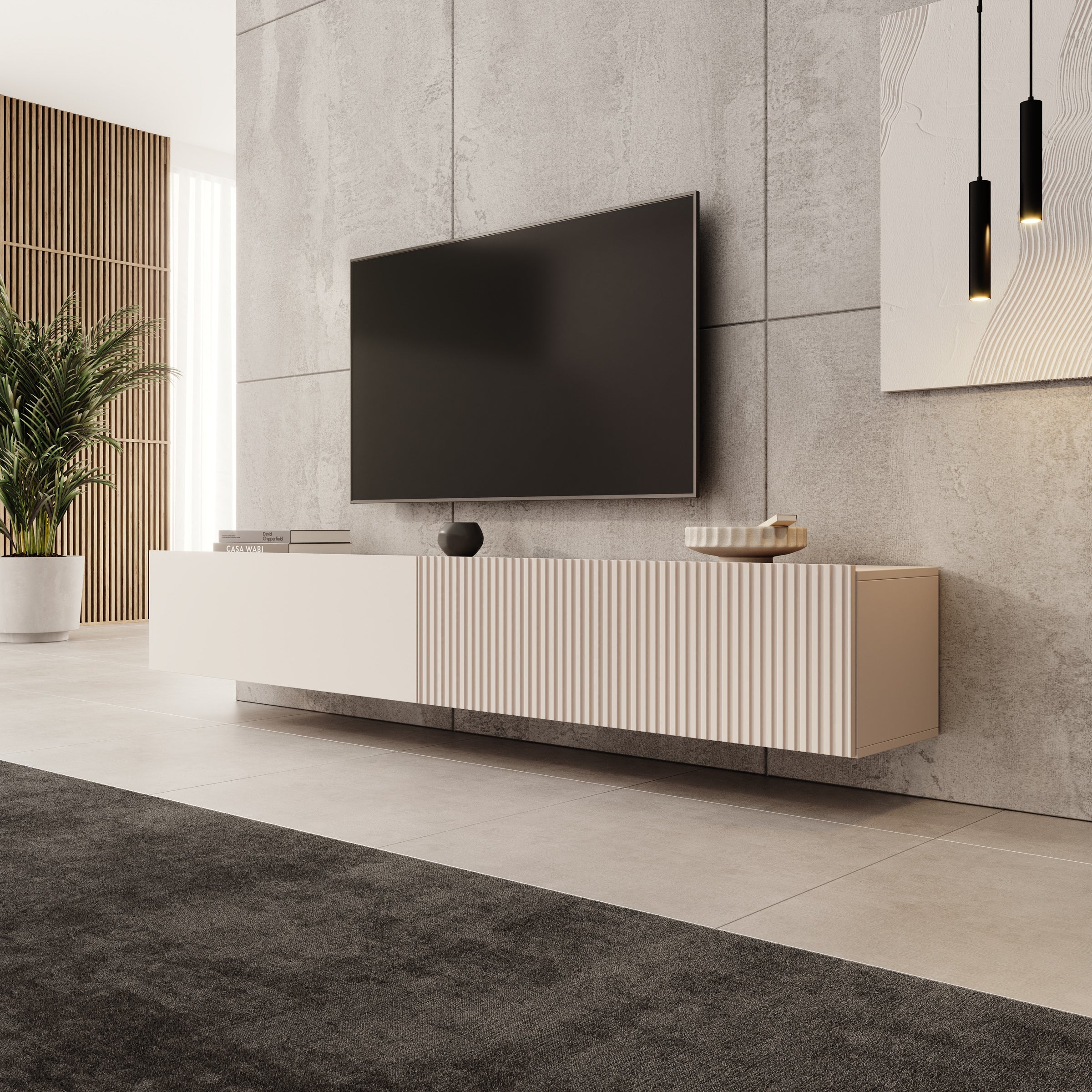 Cruzar - TV-Meubel - Beige - 200x30x31 cm