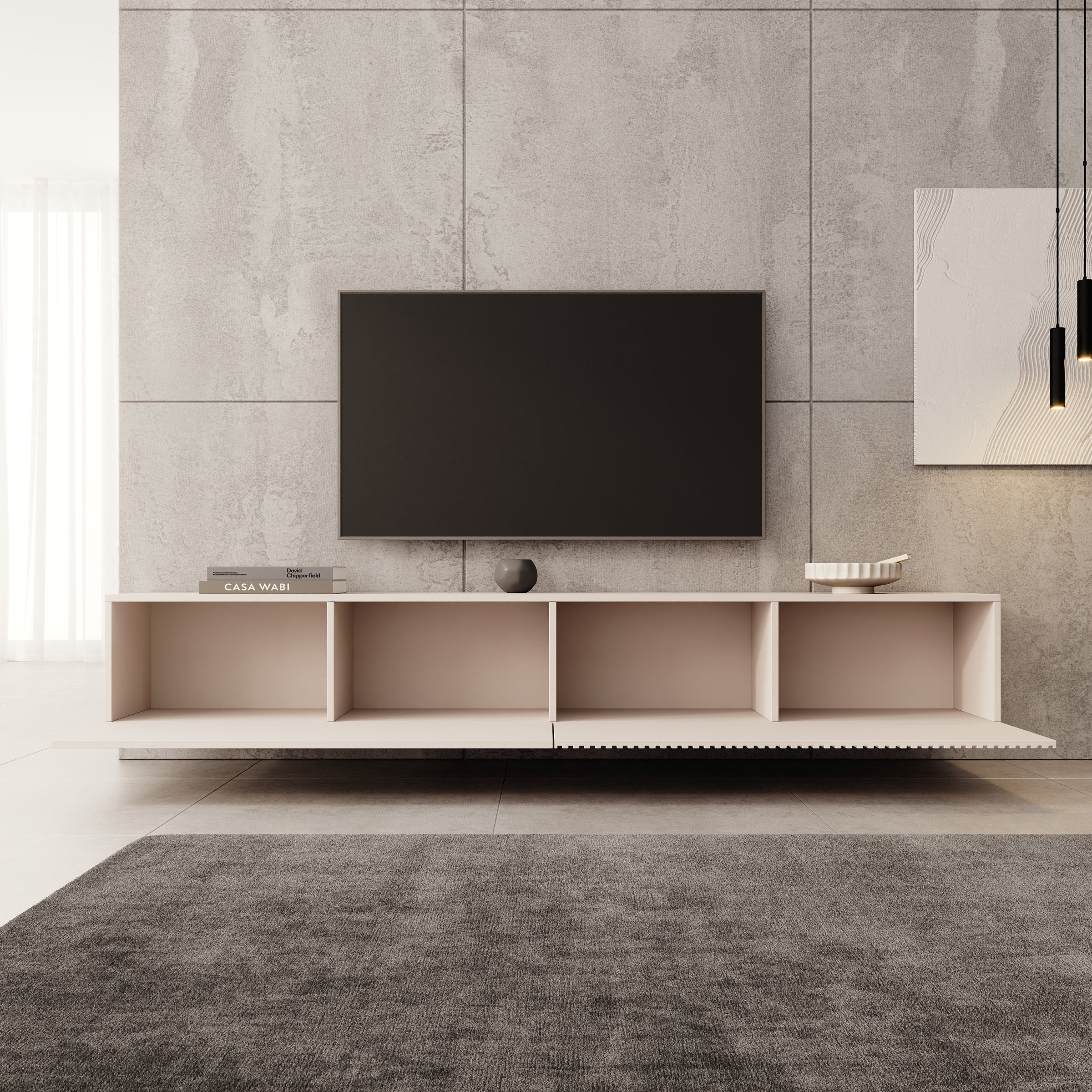 Cruzar - TV-Meubel - Beige - 200x30x31 cm