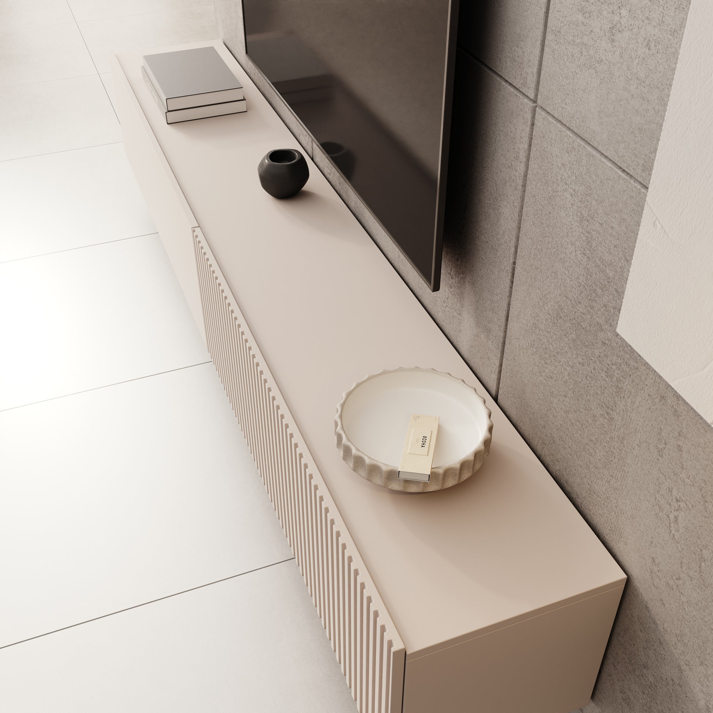 Cruzar - TV-Meubel - Beige - 200x30x31 cm