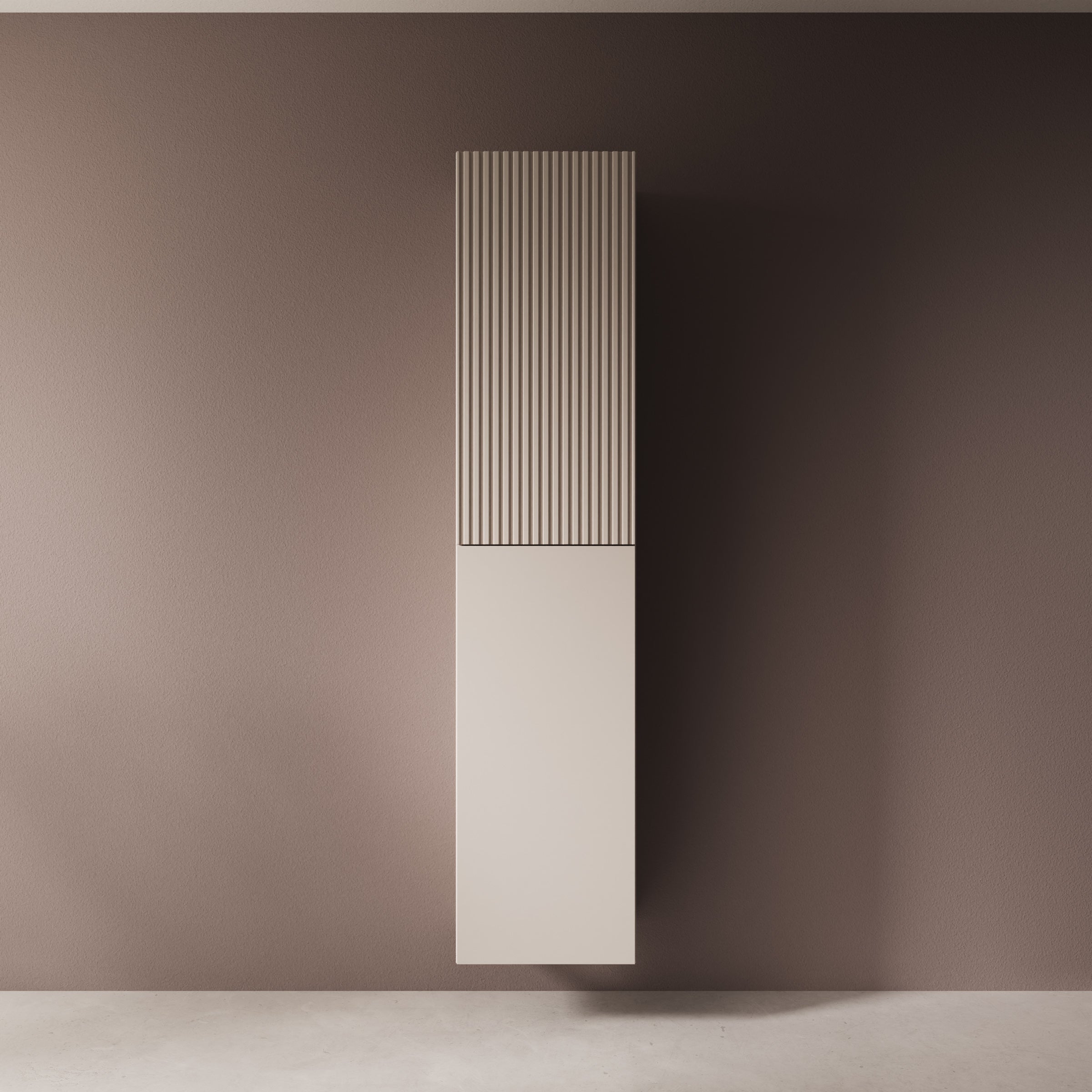 Cruzar - Vitrinekast - Beige - 40x30x180 cm