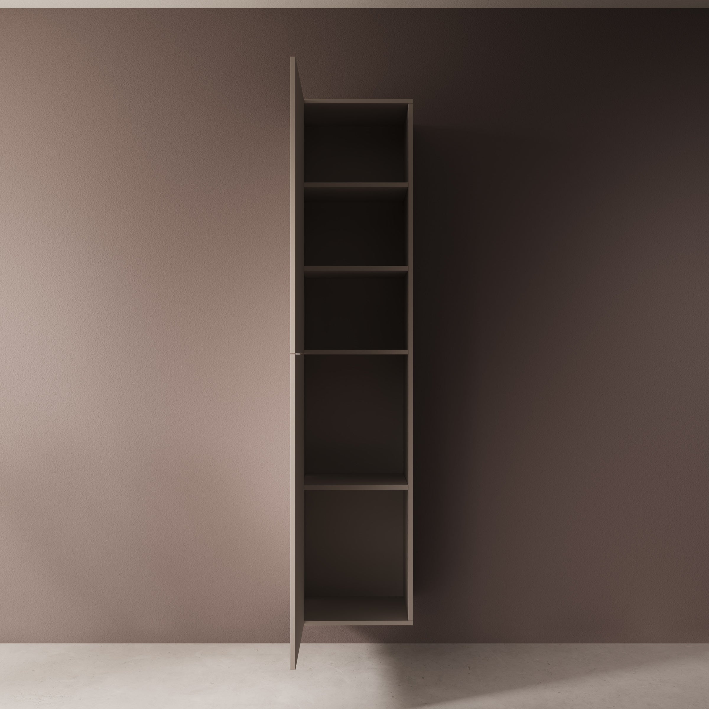 Cruzar - Vitrinekast - Beige - 40x30x180 cm