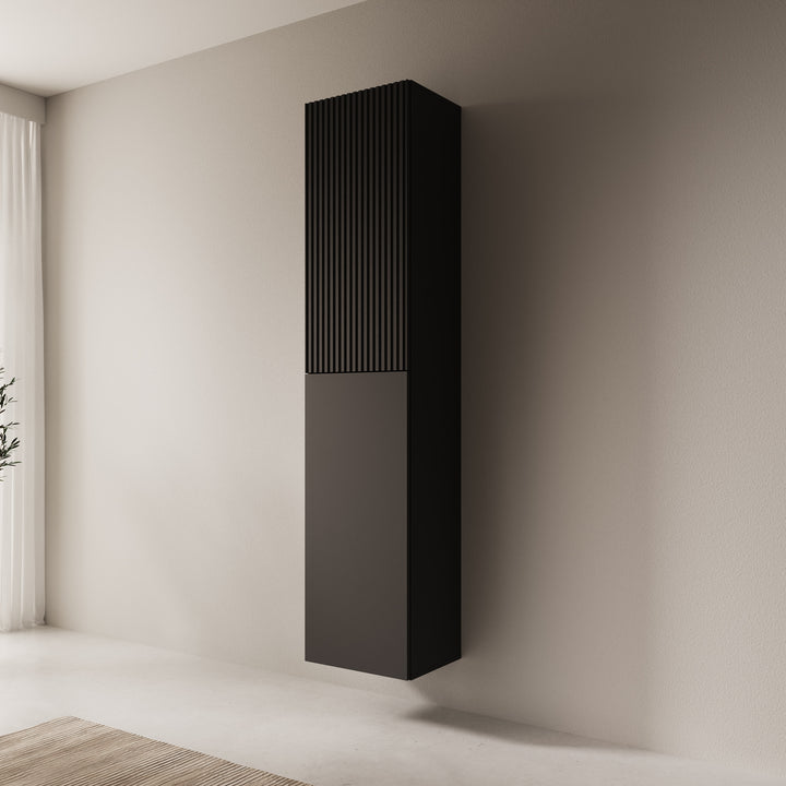 Cruzar - Vitrinekast - Zwart - 40x30x180 cm