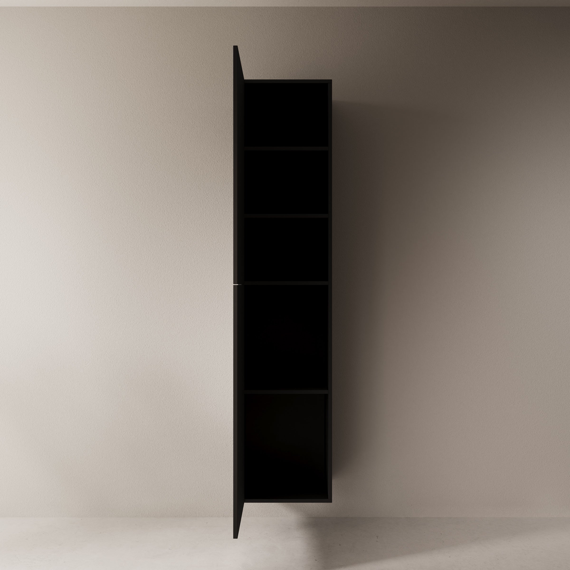 Cruzar - Vitrinekast - Zwart - 40x30x180 cm