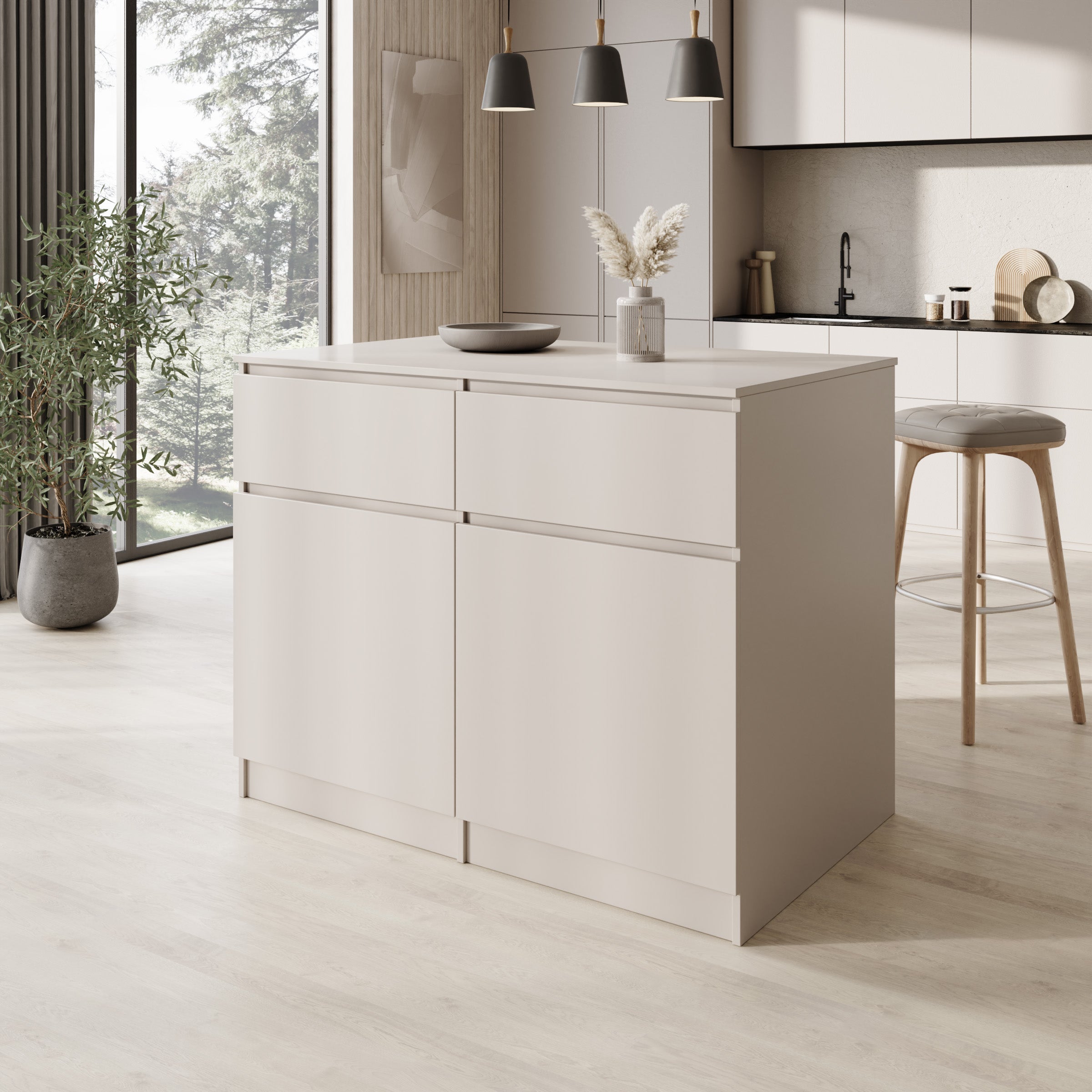 Culla - Keukeneiland - Beige - 120x74x95 cm