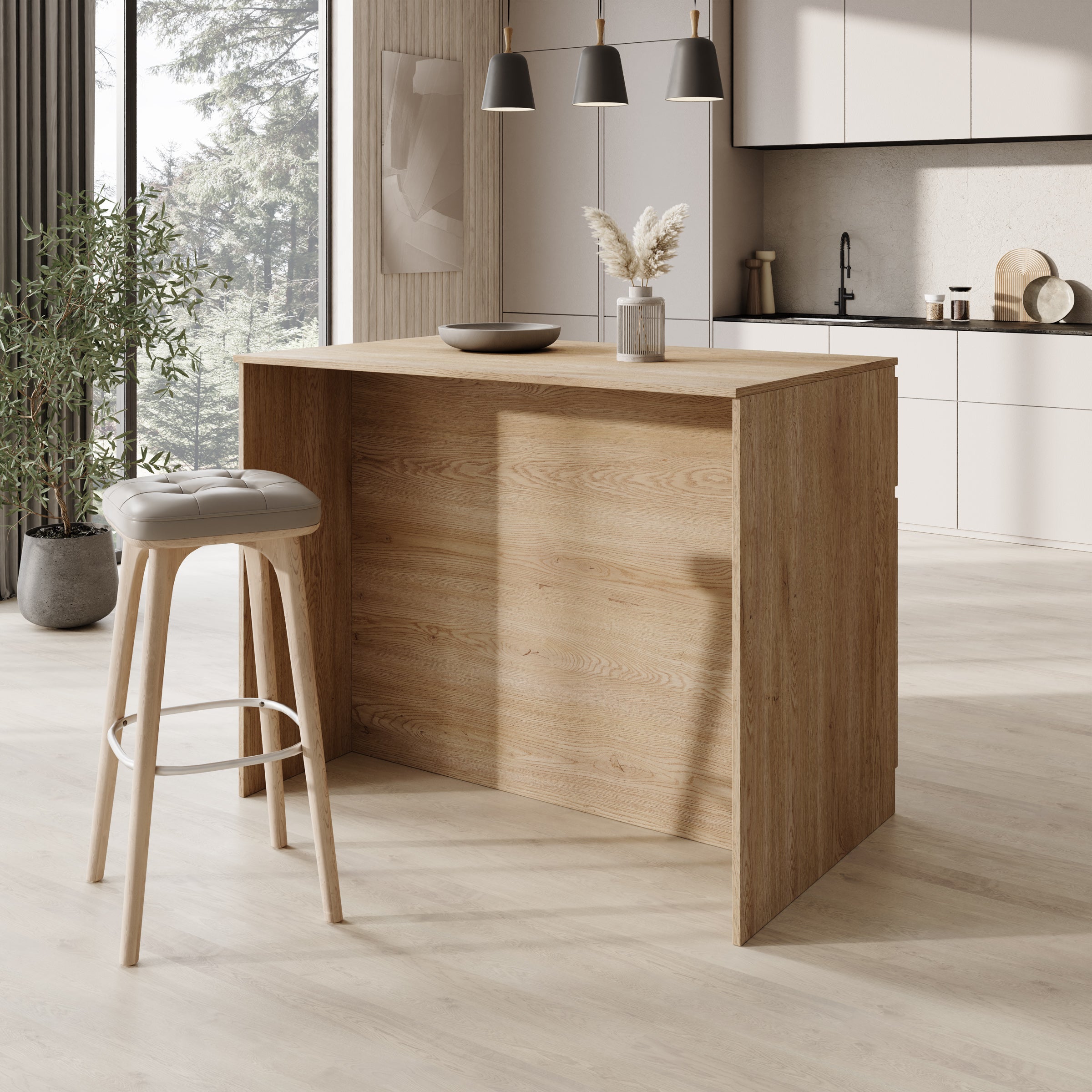 Culla - Keukeneiland - Eikenpatroon - 120x74x95 cm