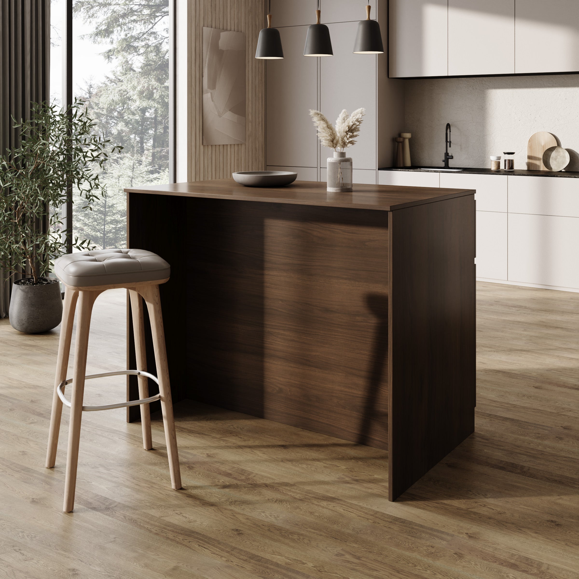 Culla - Keukeneiland - Walnootpatroon - 120x74x95 cm