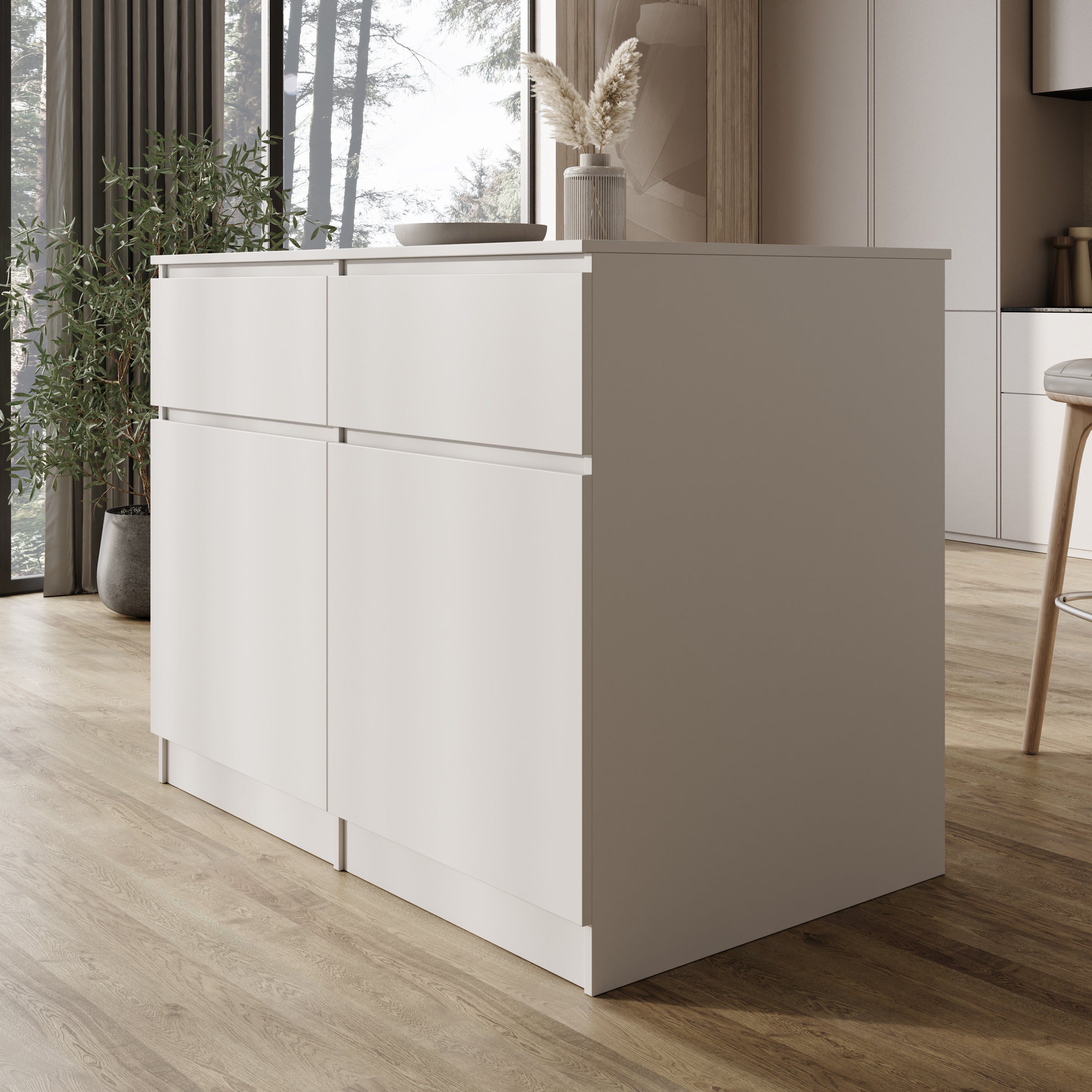 Culla - Keukeneiland - Wit - 120x74x95 cm
