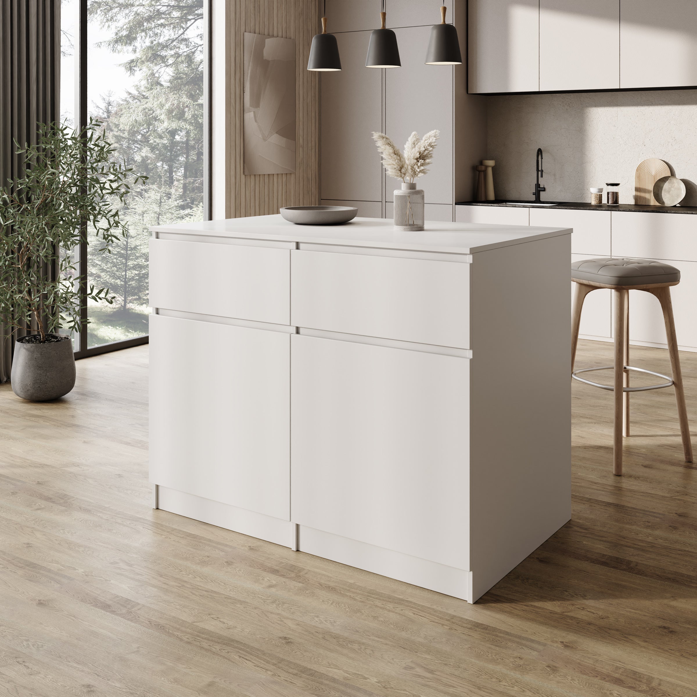 Culla - Keukeneiland - Wit - 120x74x95 cm