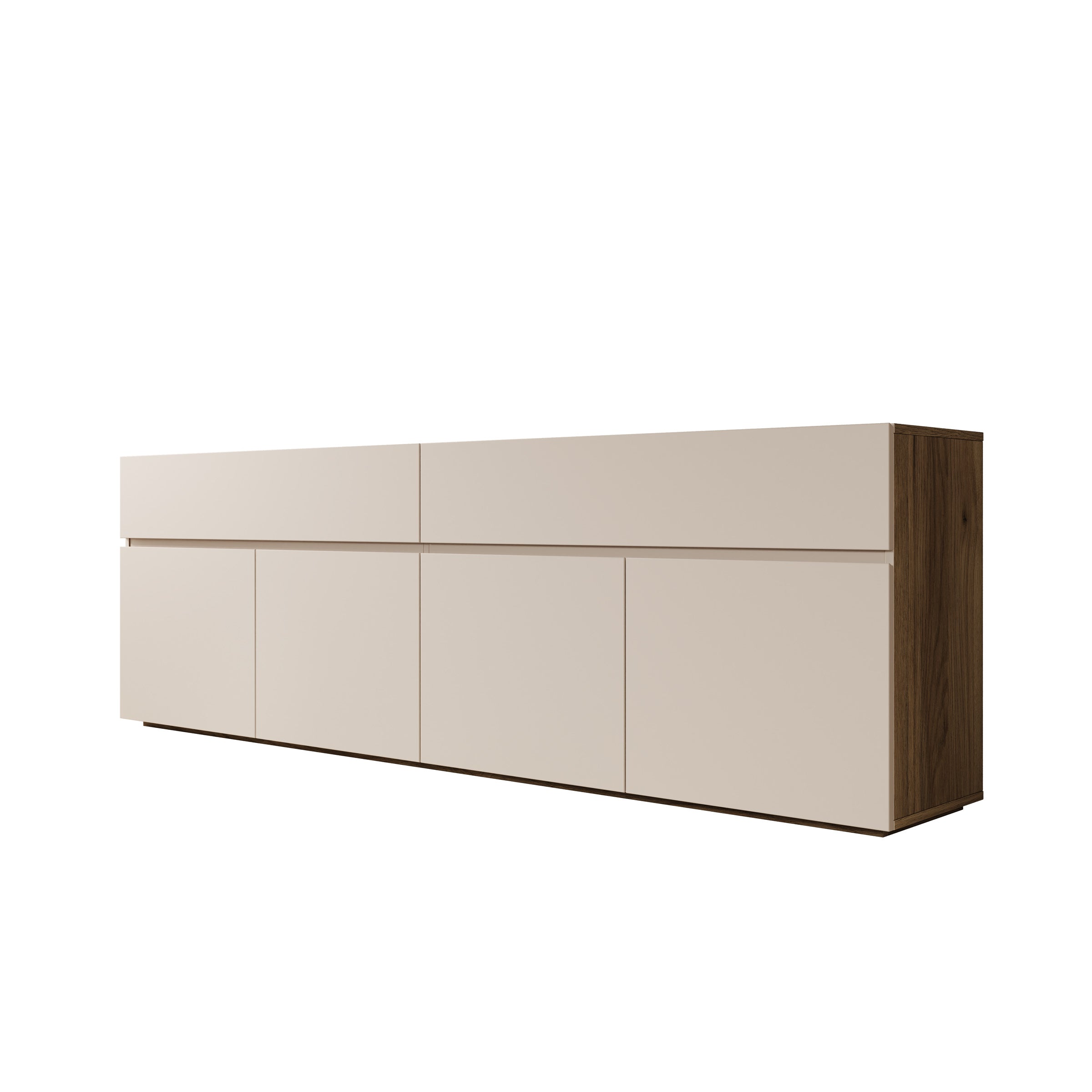 Cumi - Dressoir - Beige/Eikenpatroon - 200x34x64 cm