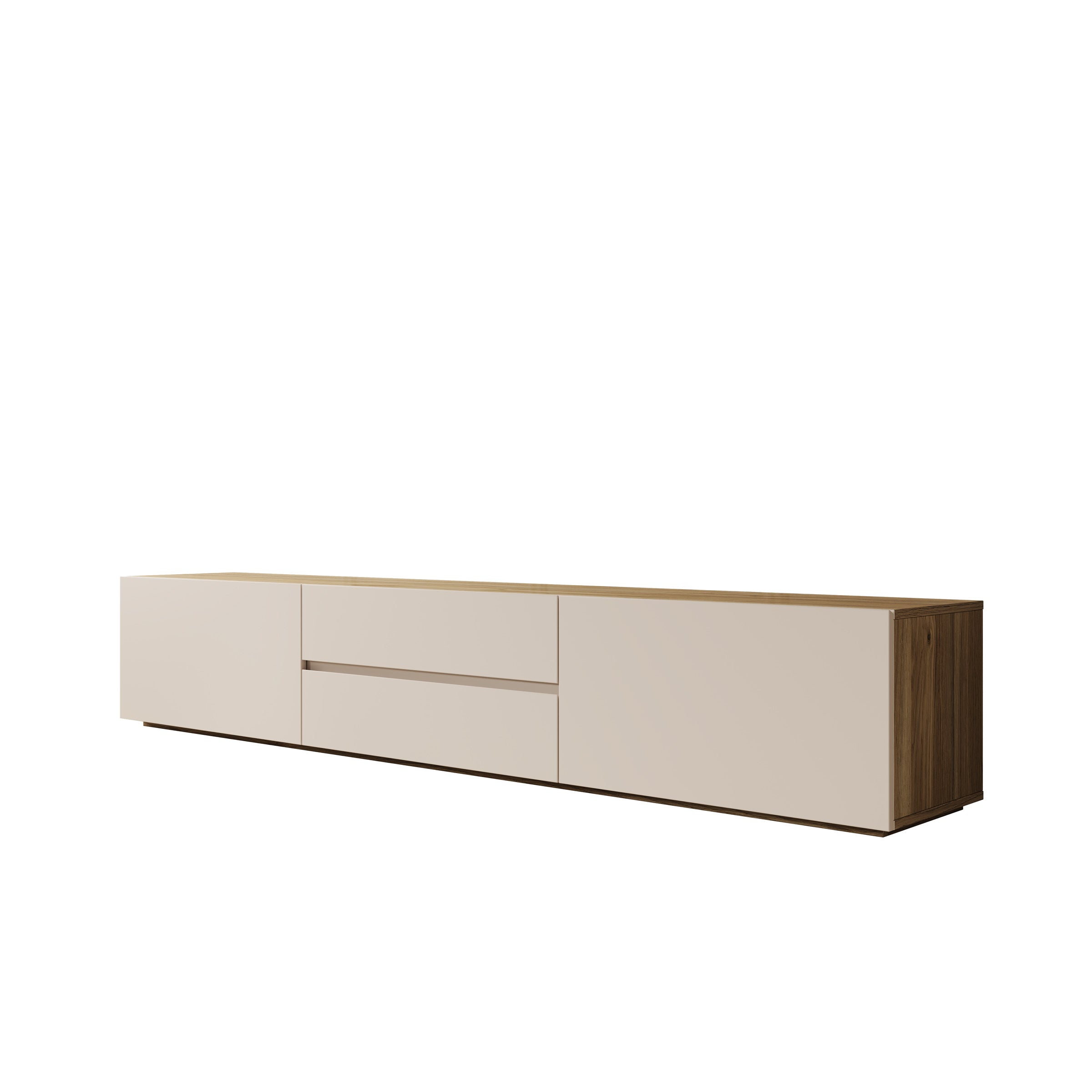 Cumi - TV-Meubel - Beige/Eikenpatroon - 200x34x36 cm