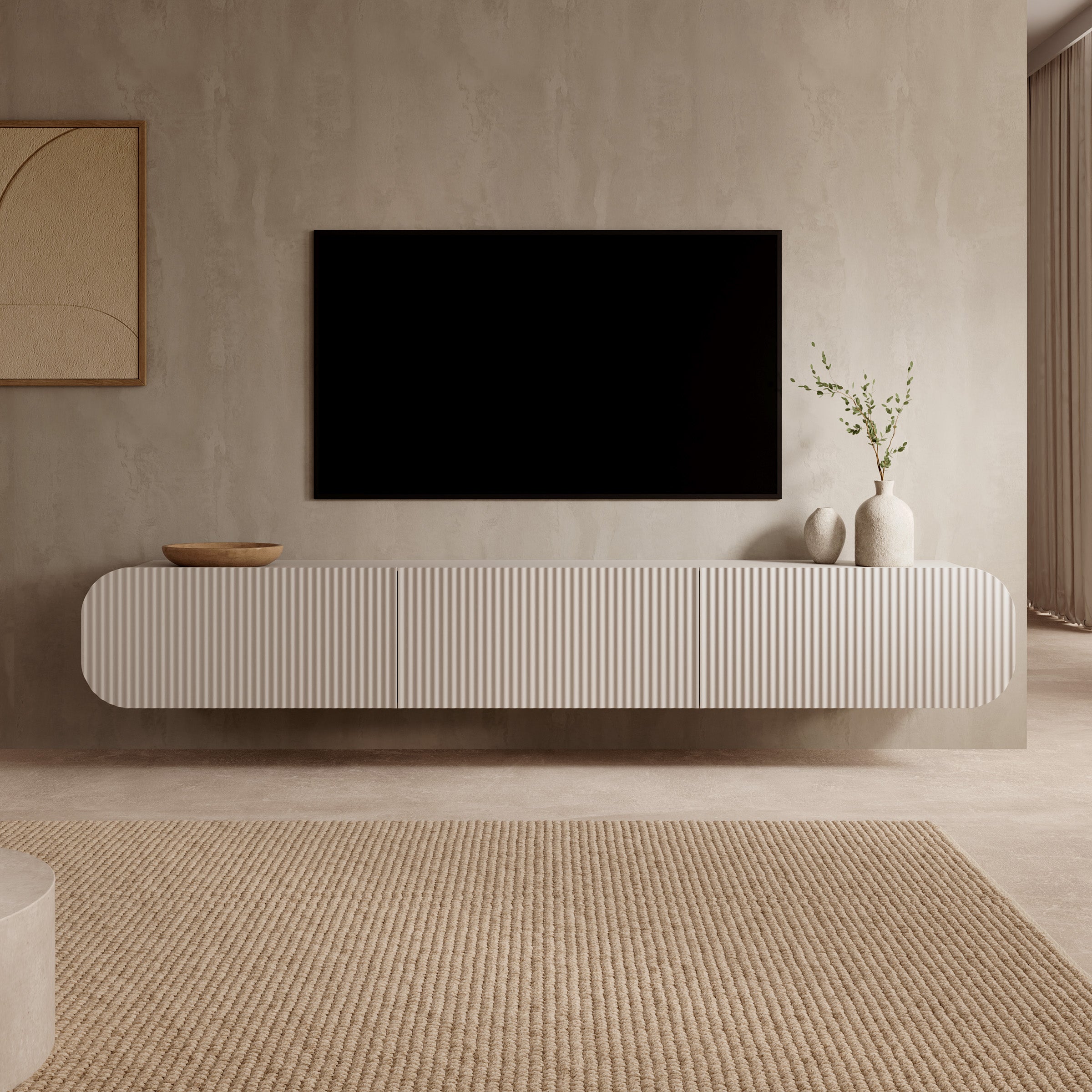 Cunucu - TV-Meubel - Beige - 220x36x36 cm