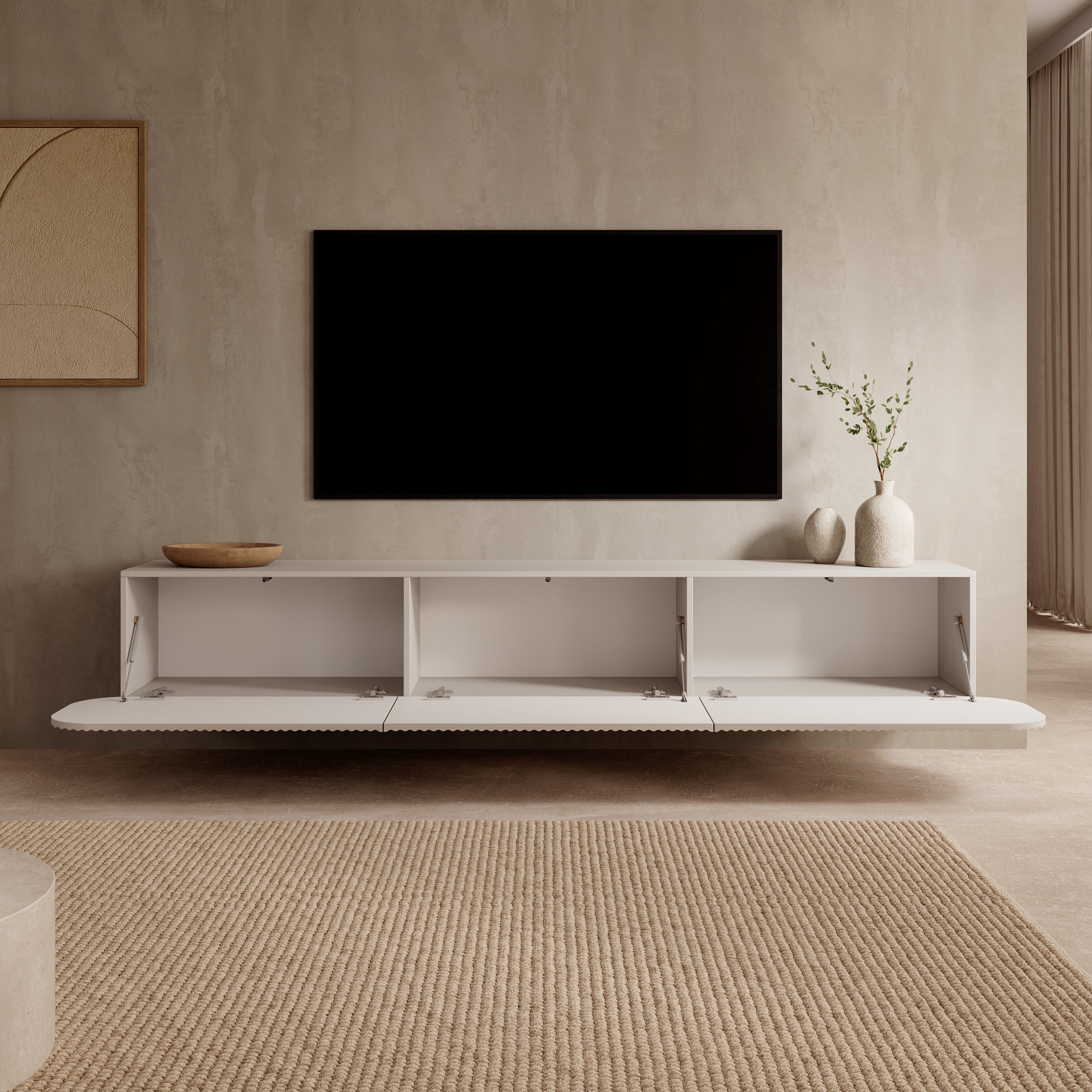 Cunucu - TV-Meubel - Beige - 220x36x36 cm