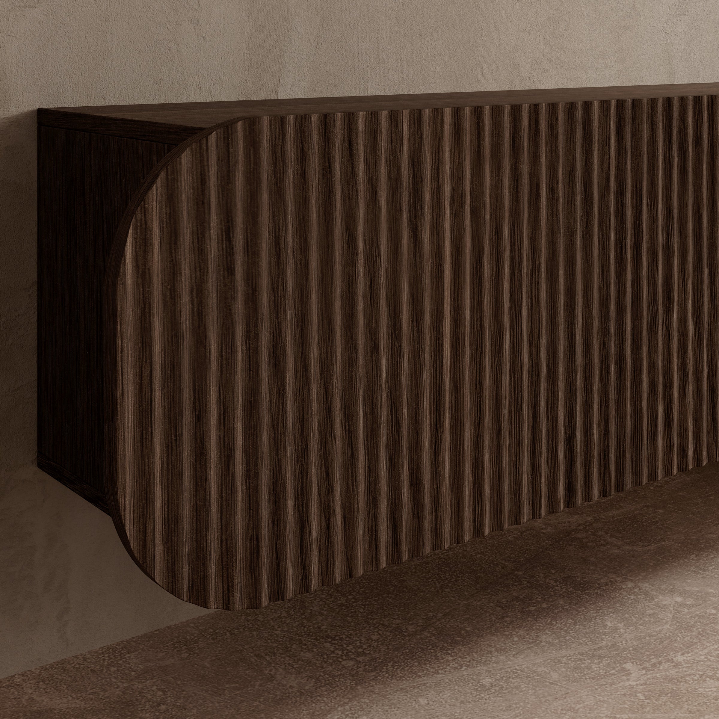 Cunucu - TV-Meubel - Walnootpatroon - 220x36x36 cm