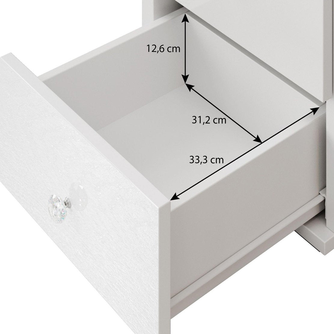 Dakota - Kaptafel - Wit - 120x40 cm