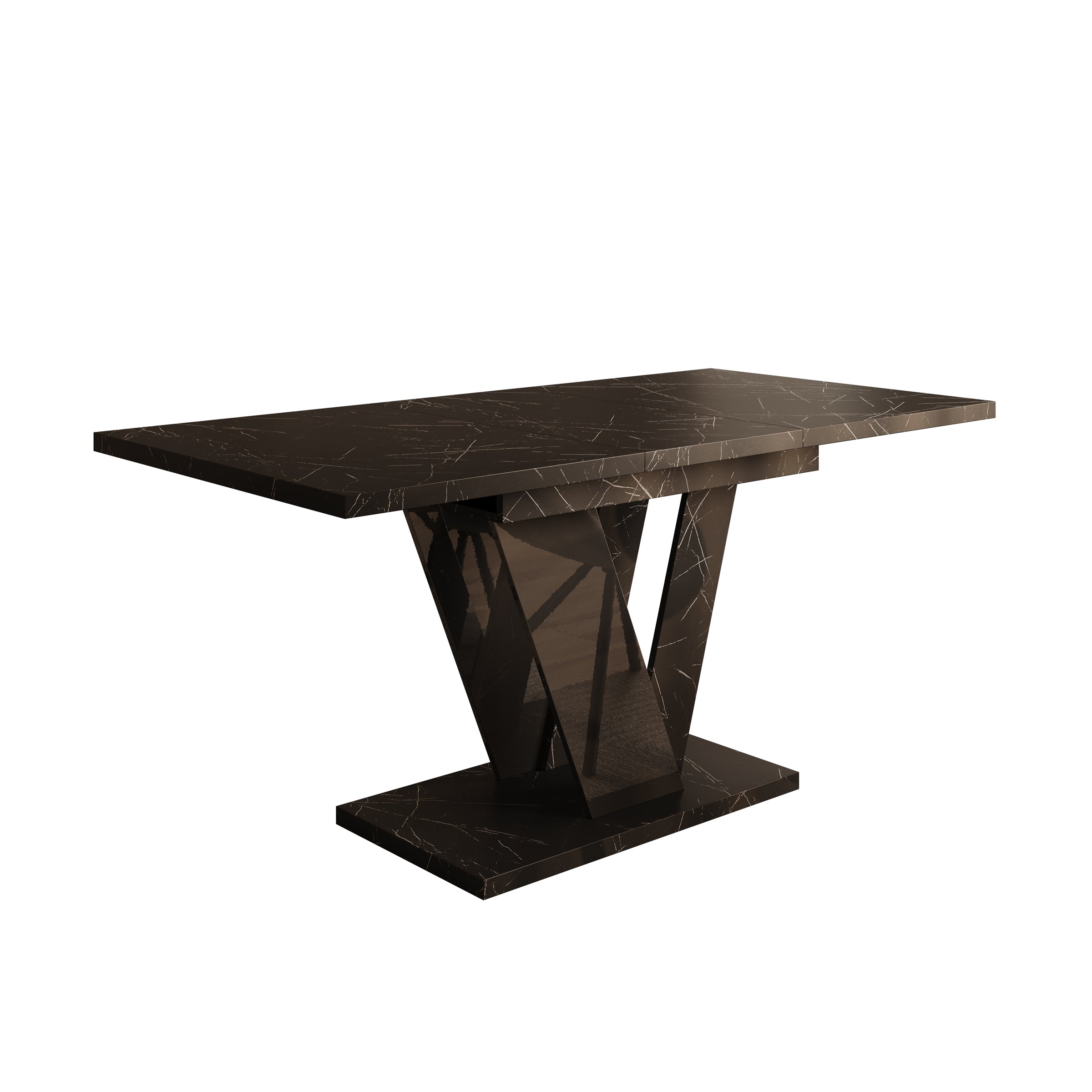 Dayman - Eetkamertafel - Zwart/marmerlook