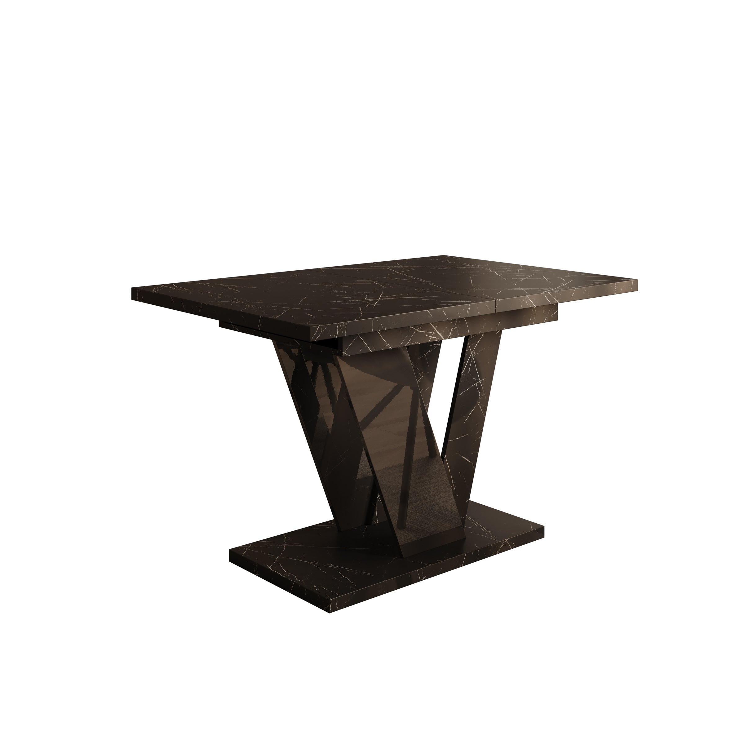 Dayman - Eetkamertafel - Zwart/marmerlook
