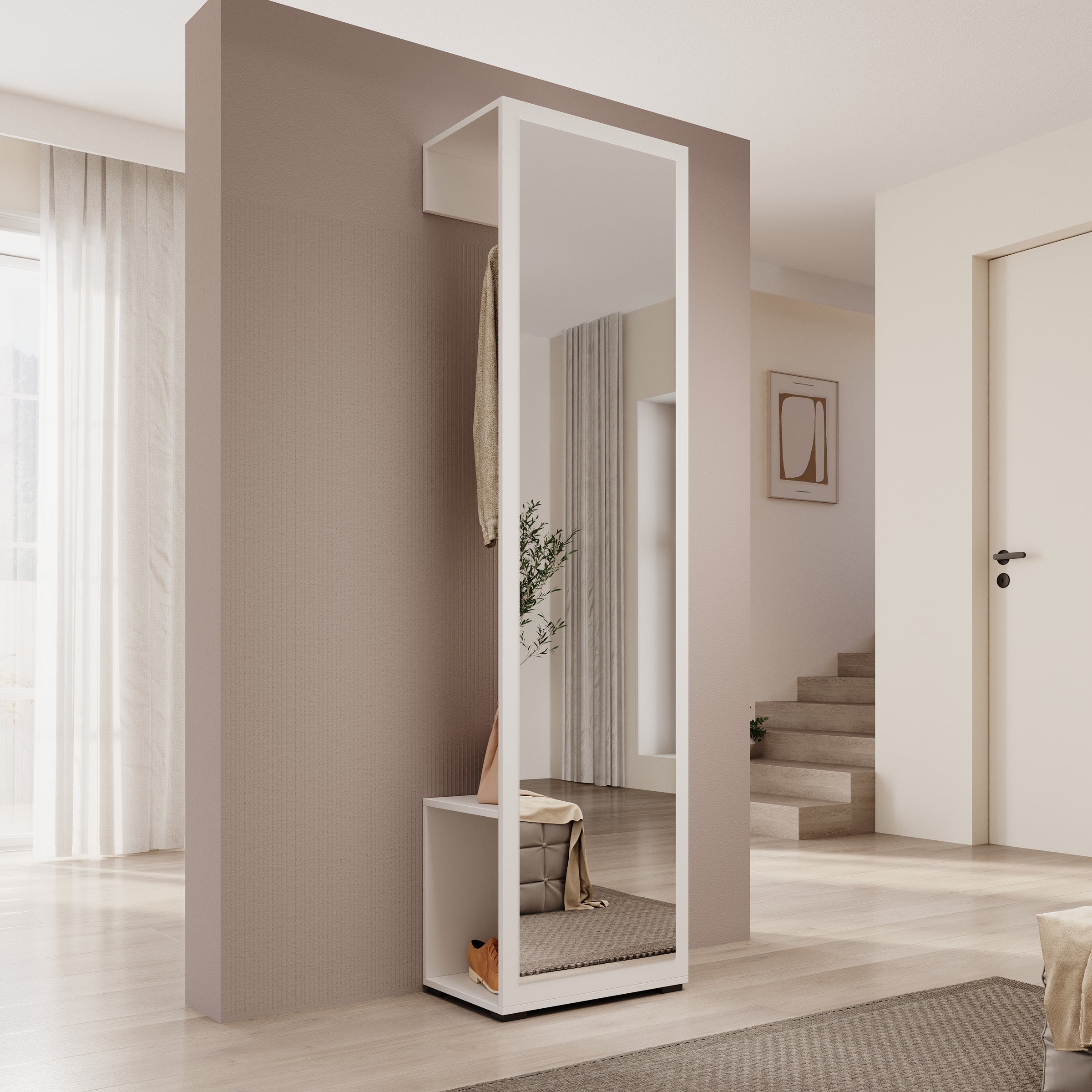 Deacon - Halkast - Wit - 50x35x190 cm