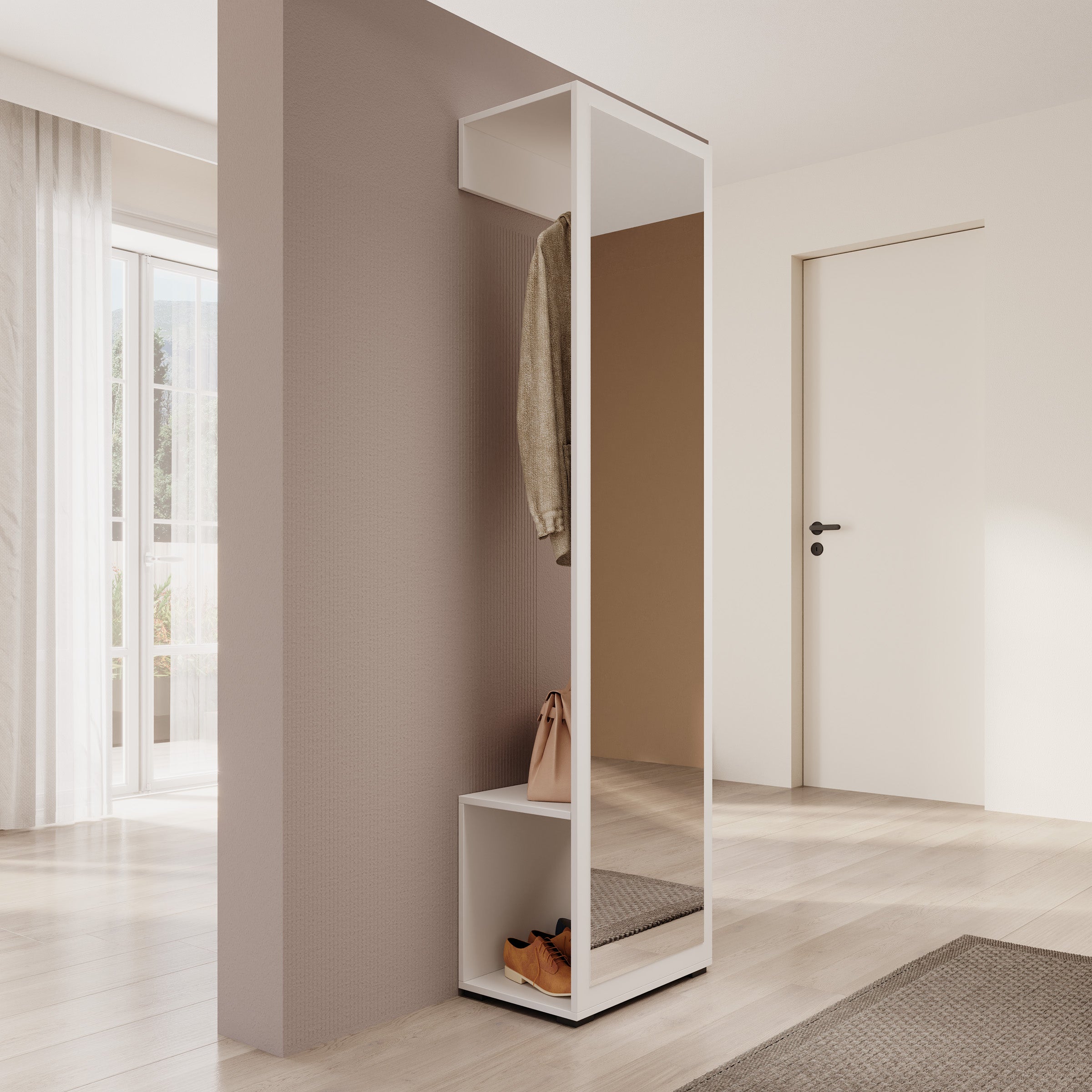 Deacon - Halkast - Wit - 50x35x190 cm